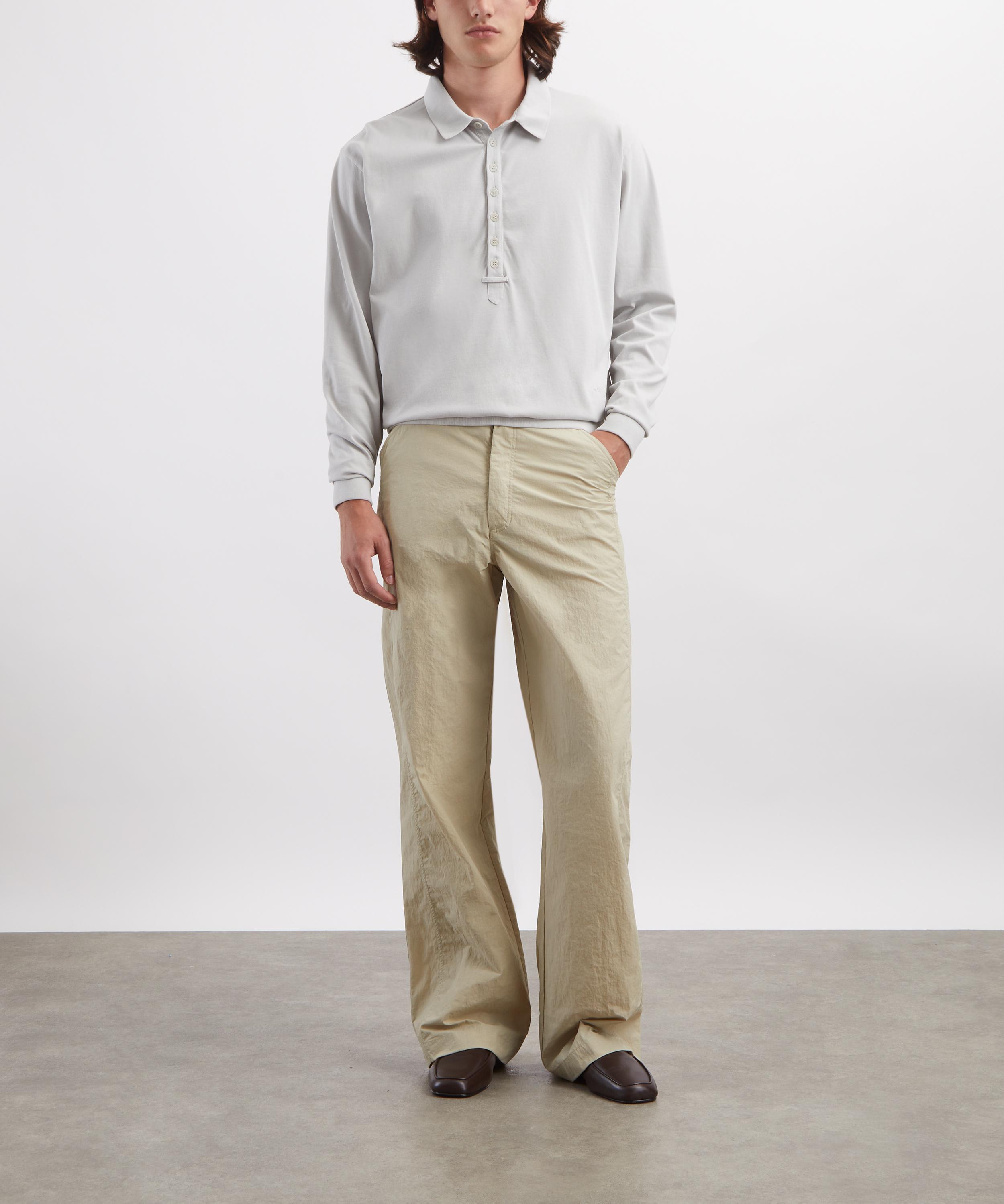 Paloma Wool - Romi Light Grey Long-Sleeve Polo image number 1