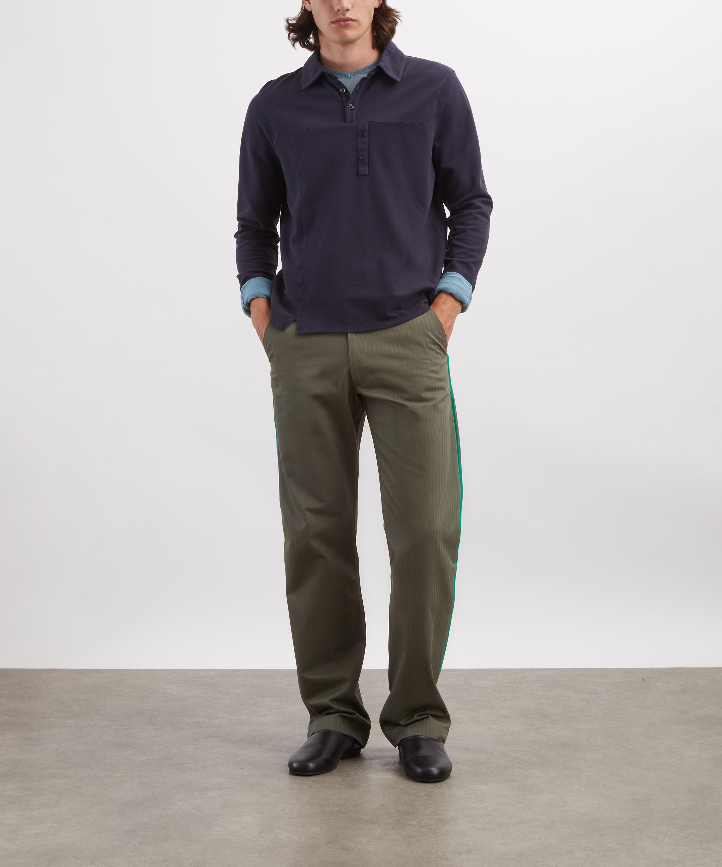 Paloma Wool - Gruar Blue Long-Sleeve Polo image number 1