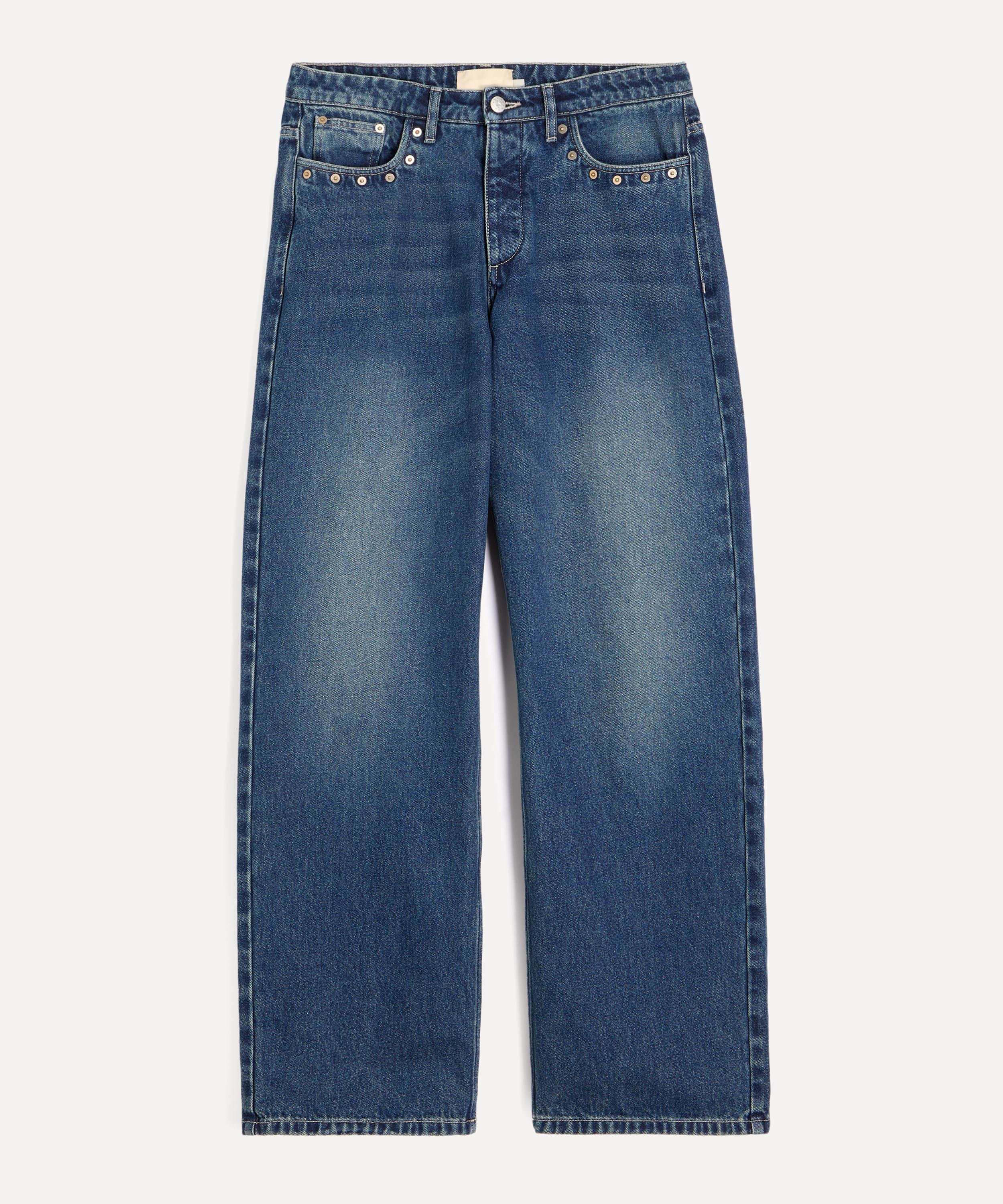 Paloma Wool - Crowd B Blue Low-Waist Studded Denim Jeans