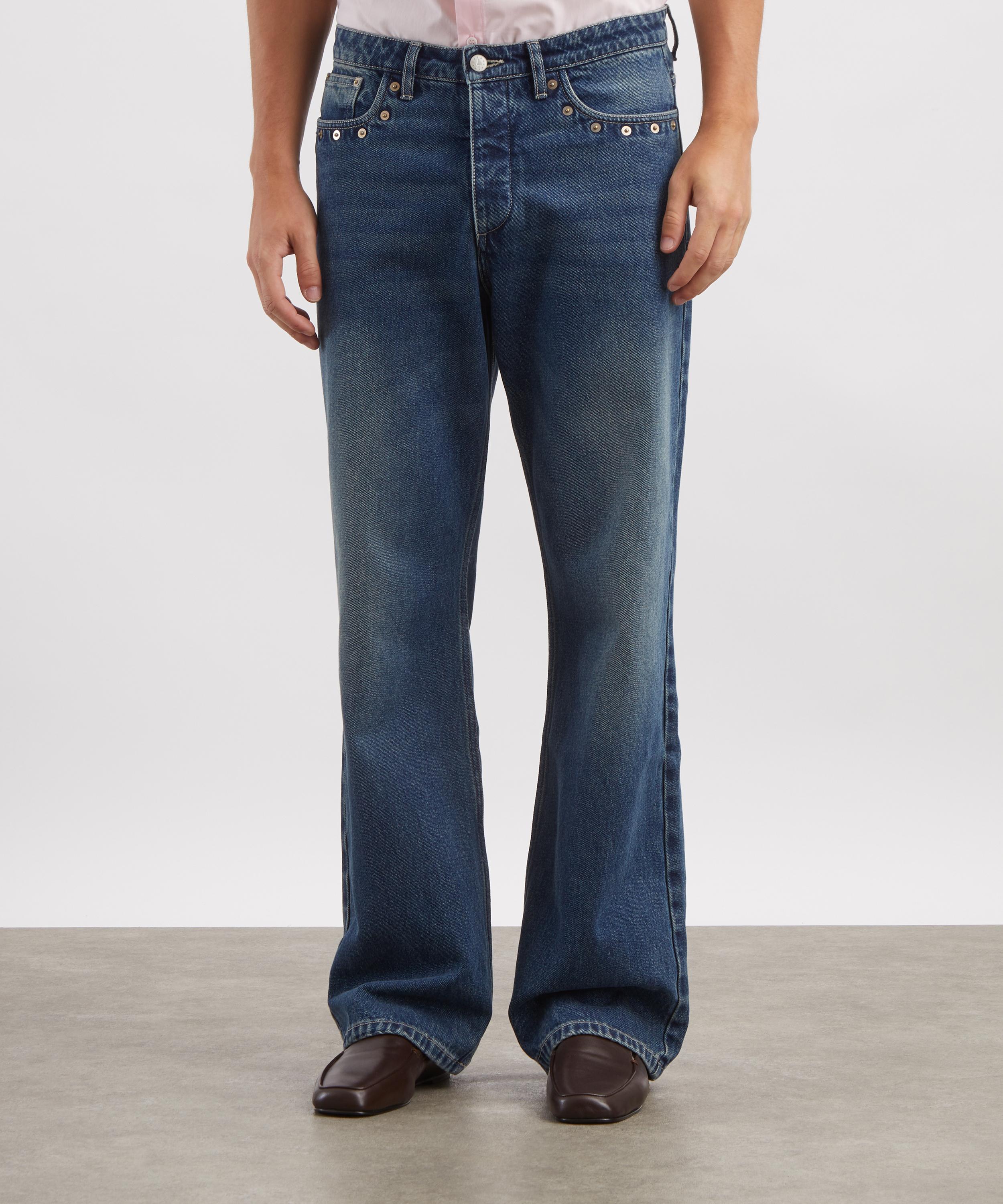 Paloma Wool - Crowd B Blue Low-Waist Studded Denim Jeans image number 2