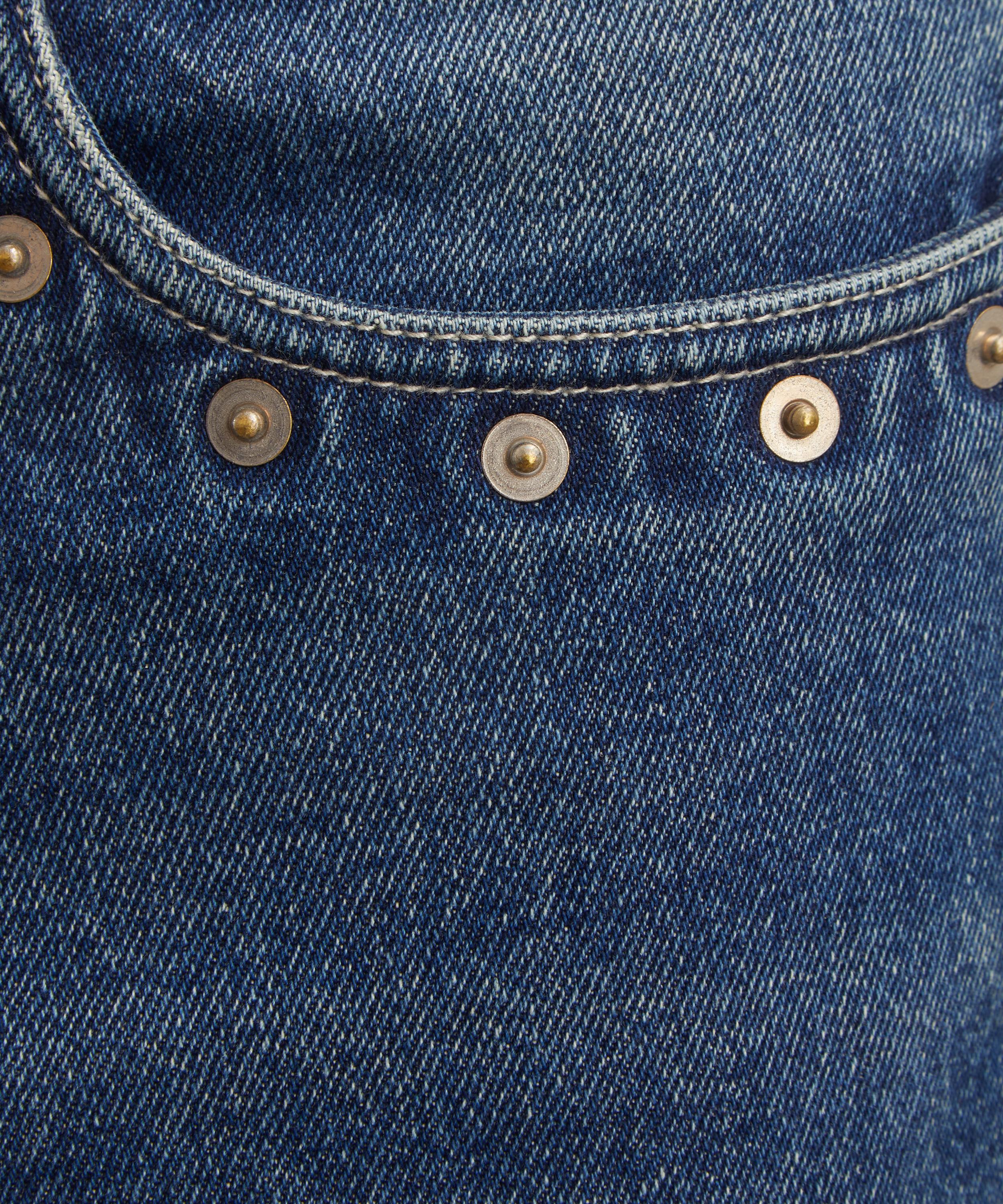 Paloma Wool - Crowd B Blue Low-Waist Studded Denim Jeans image number 4