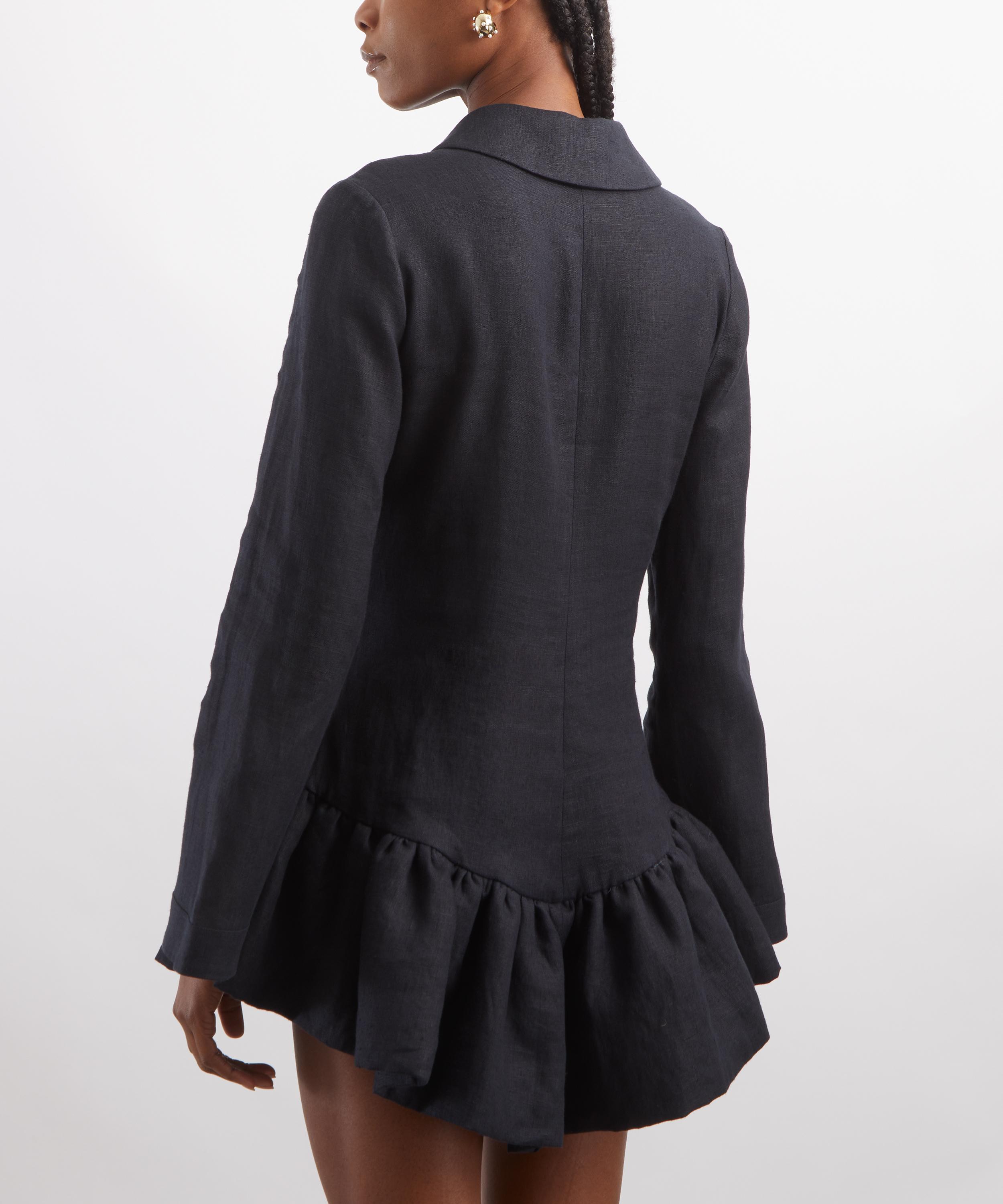 Liberowe - Linen Peplum Polo Mini Dress image number 3