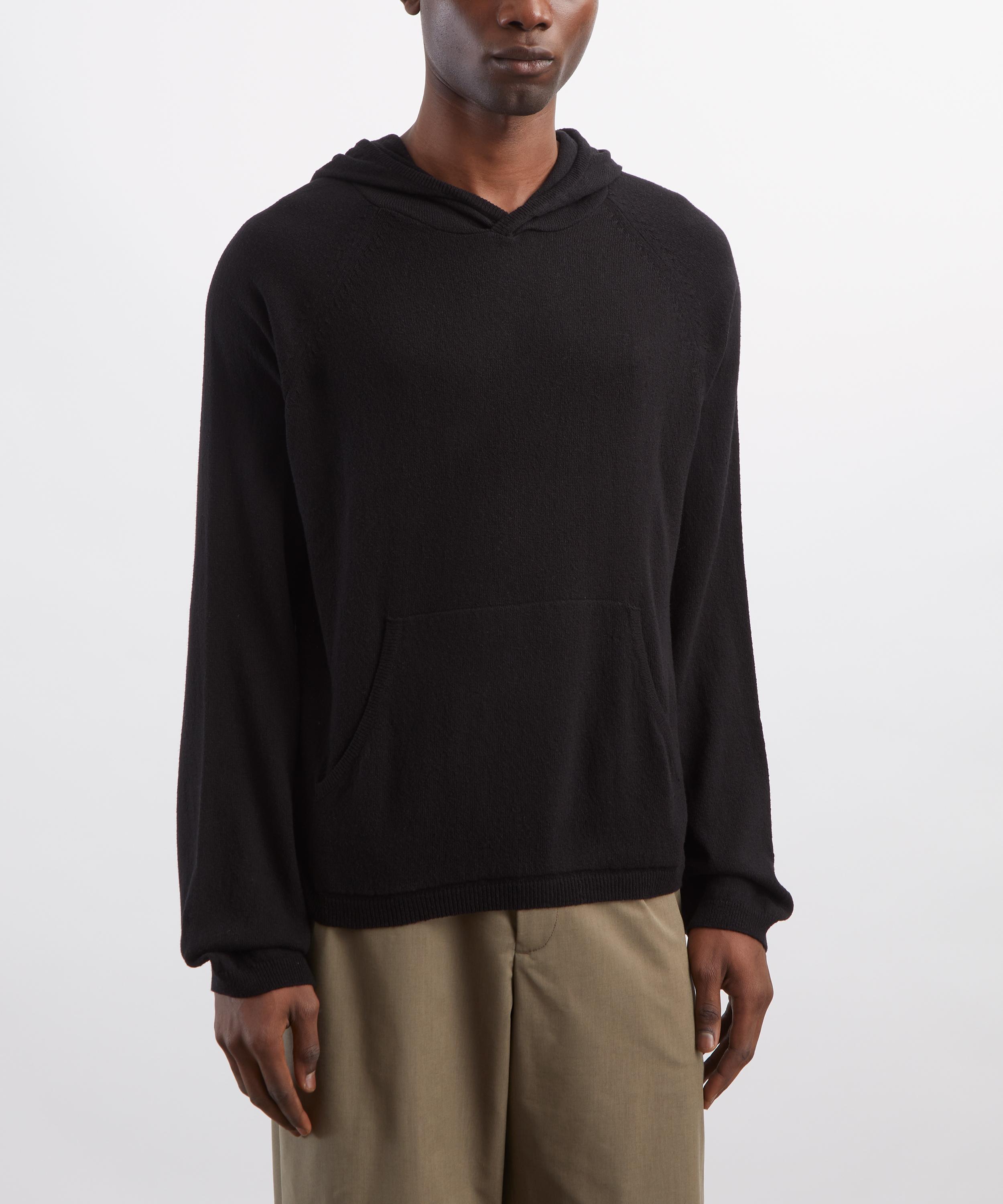 Our Legacy - Black Knitted Silk Hoodie image number 2