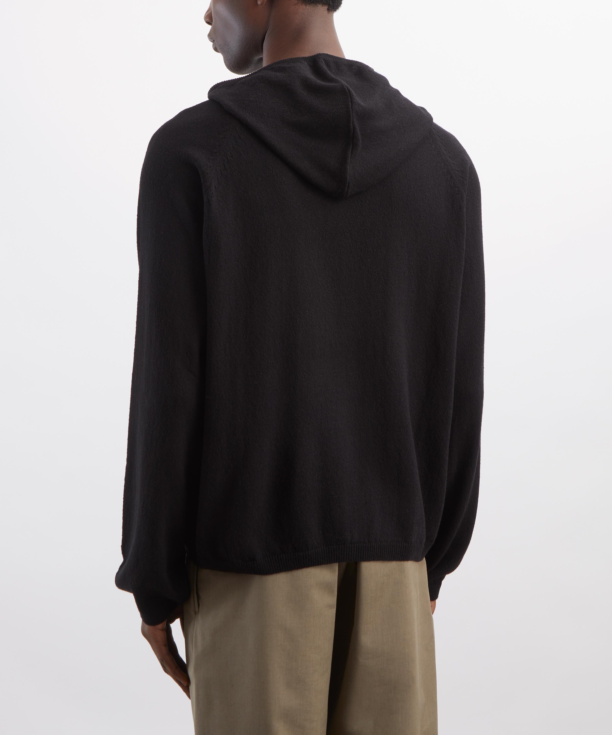 Our Legacy - Black Knitted Silk Hoodie image number 3