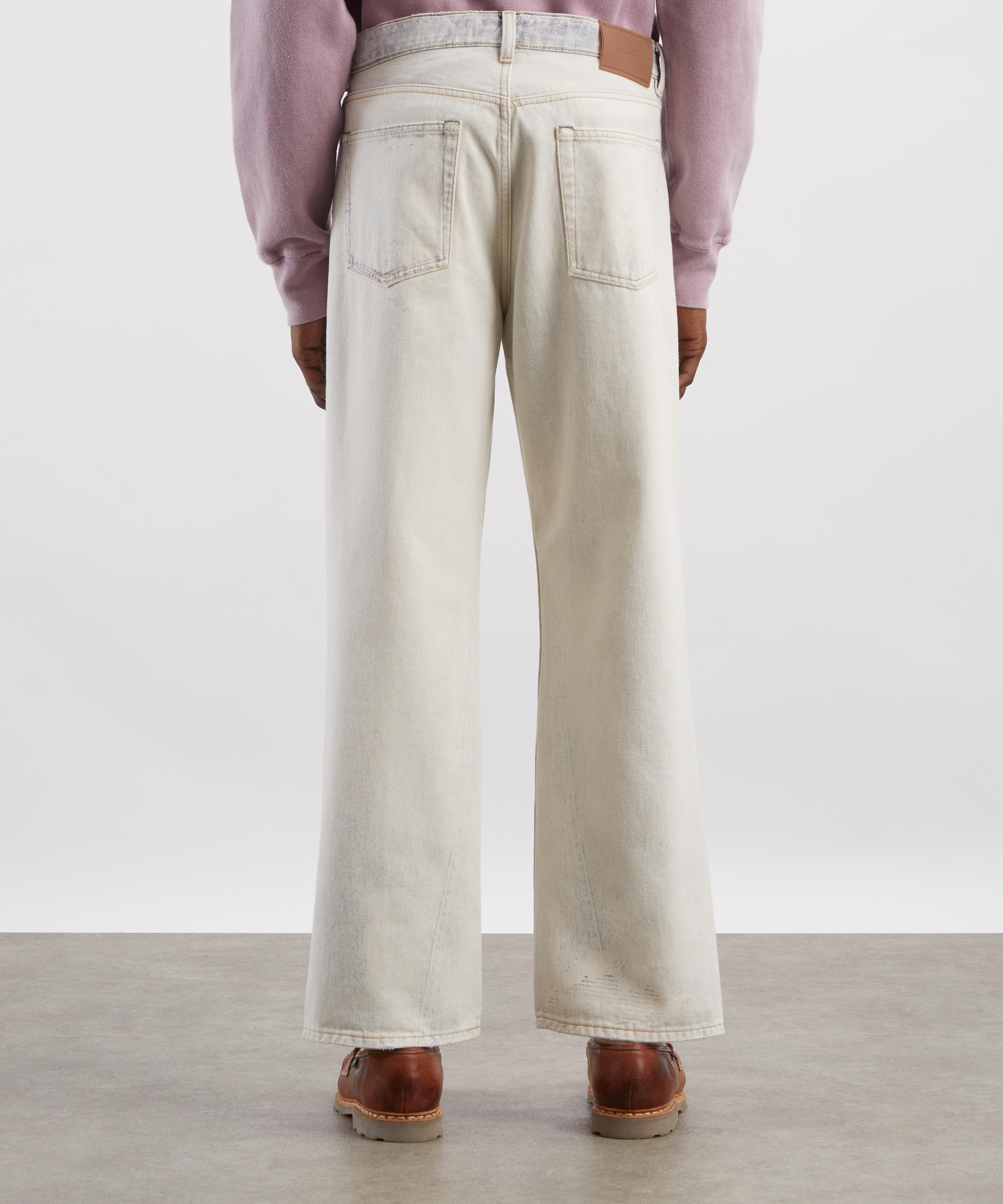 Our Legacy - Third Cut Straight-Leg Distressed Print Jeans image number 3