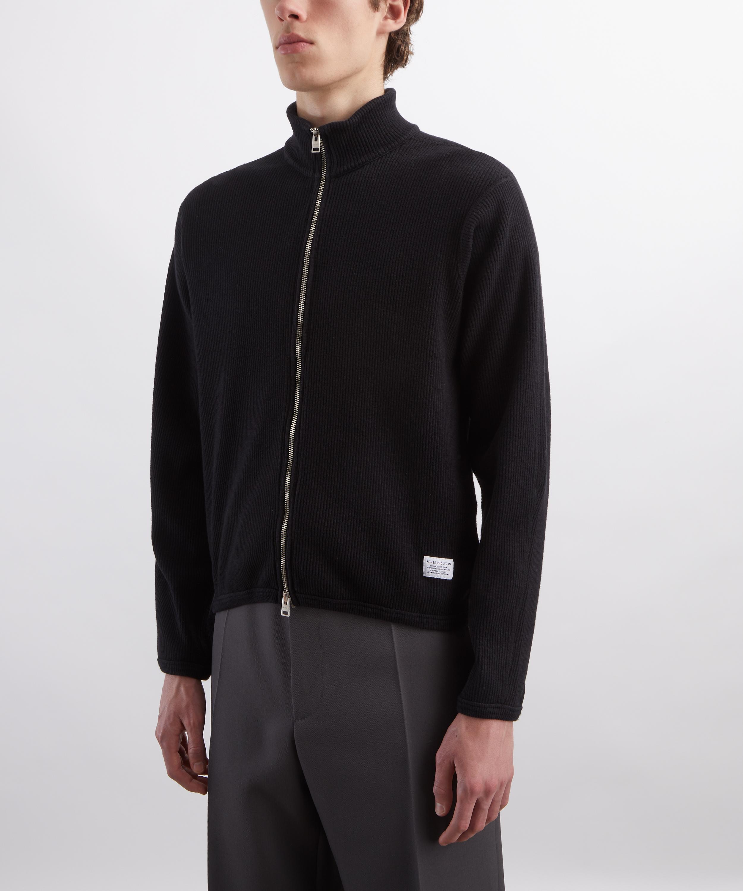 Norse Projects - Black Teno Military Rib Cardigan image number 2