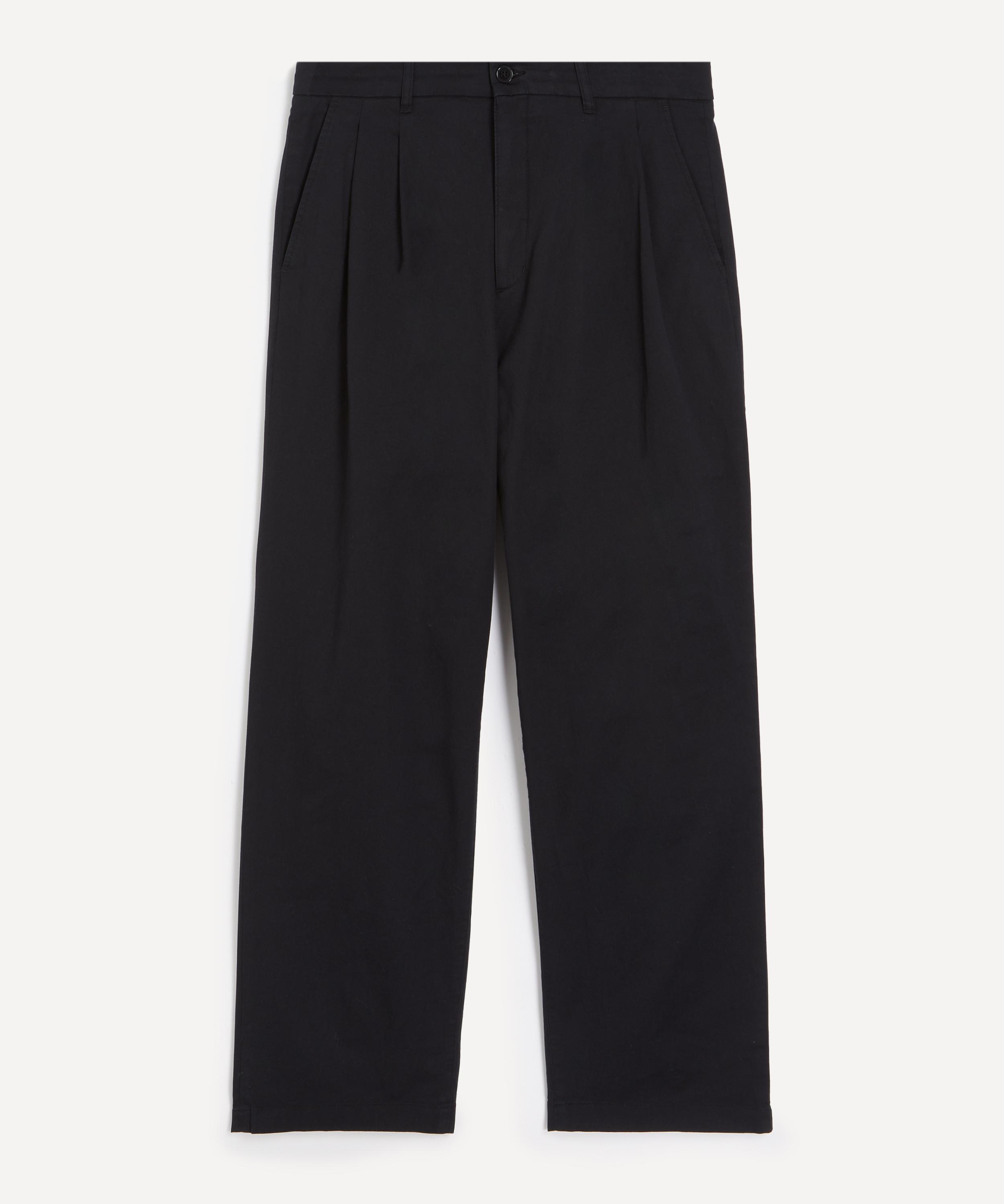 Norse Projects - Hestur Relaxed Twill Pleated Trousers in Black