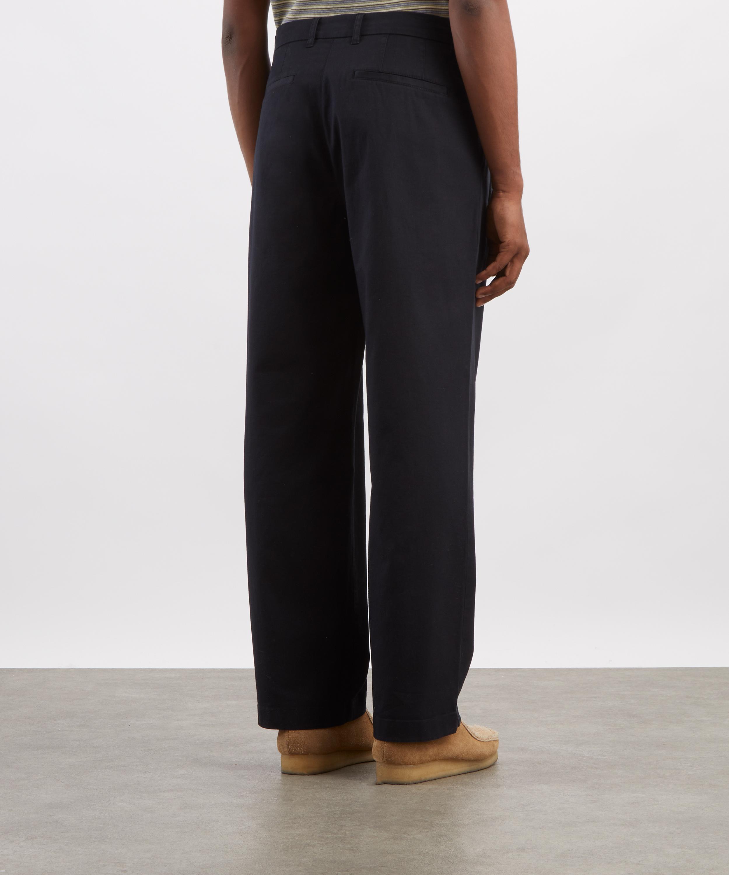 Norse Projects - Hestur Relaxed Twill Pleated Trousers in Black image number 3