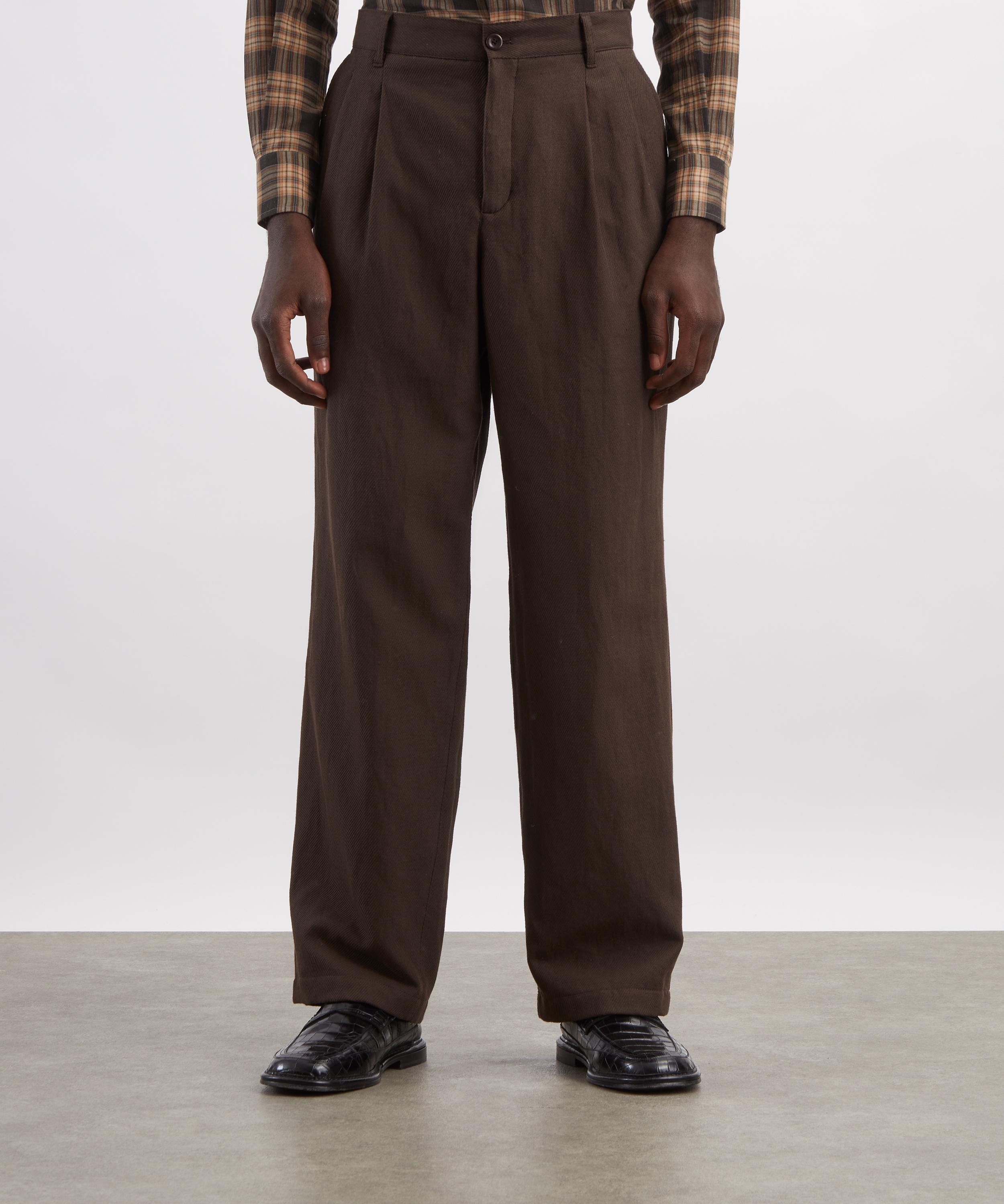 Norse Projects - Hestur Relaxed Cotton-Linen Twill Pleated Trousers image number 2