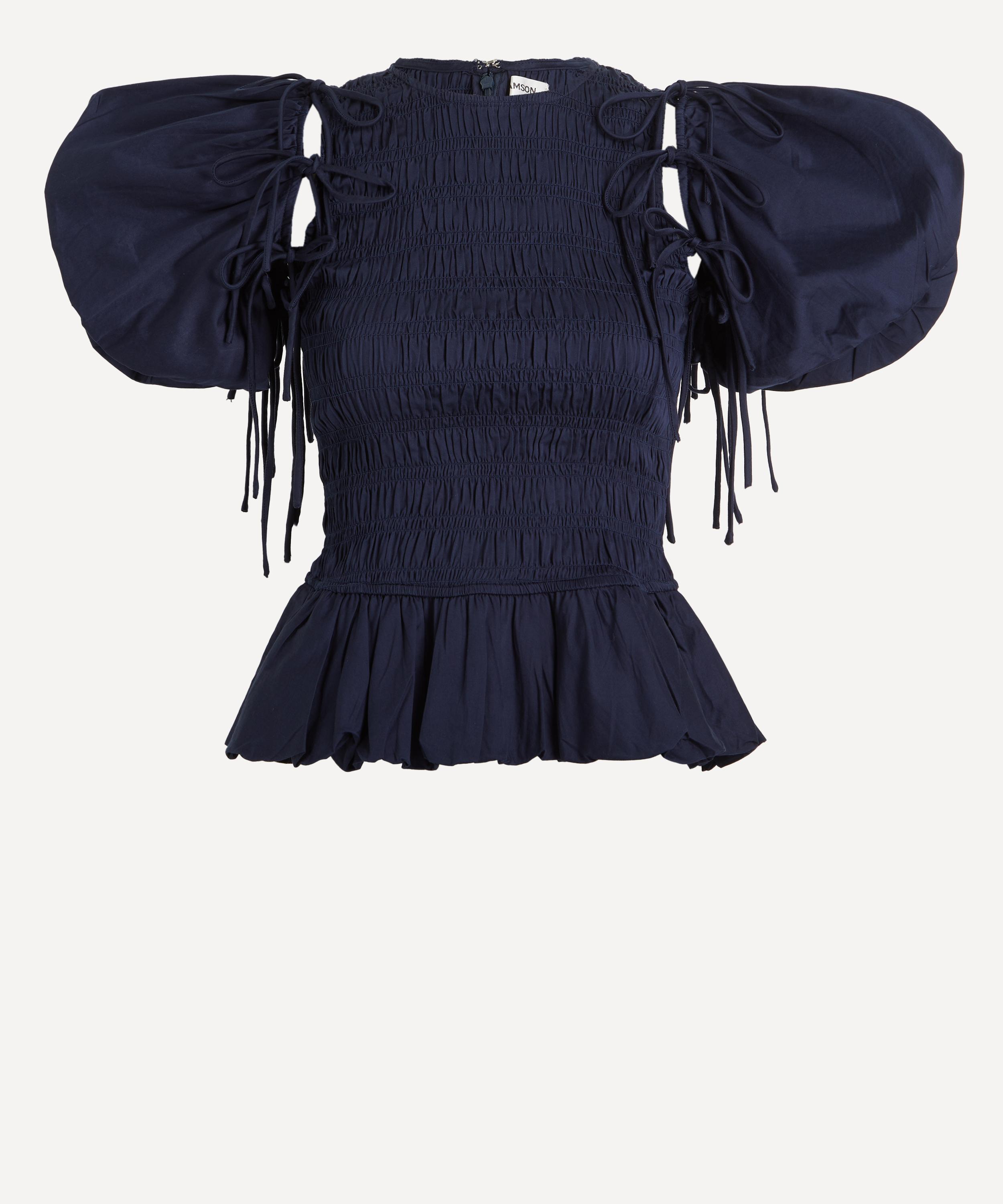 Damson Madder - Becca Shirred Multi-Way Blouse image number 0