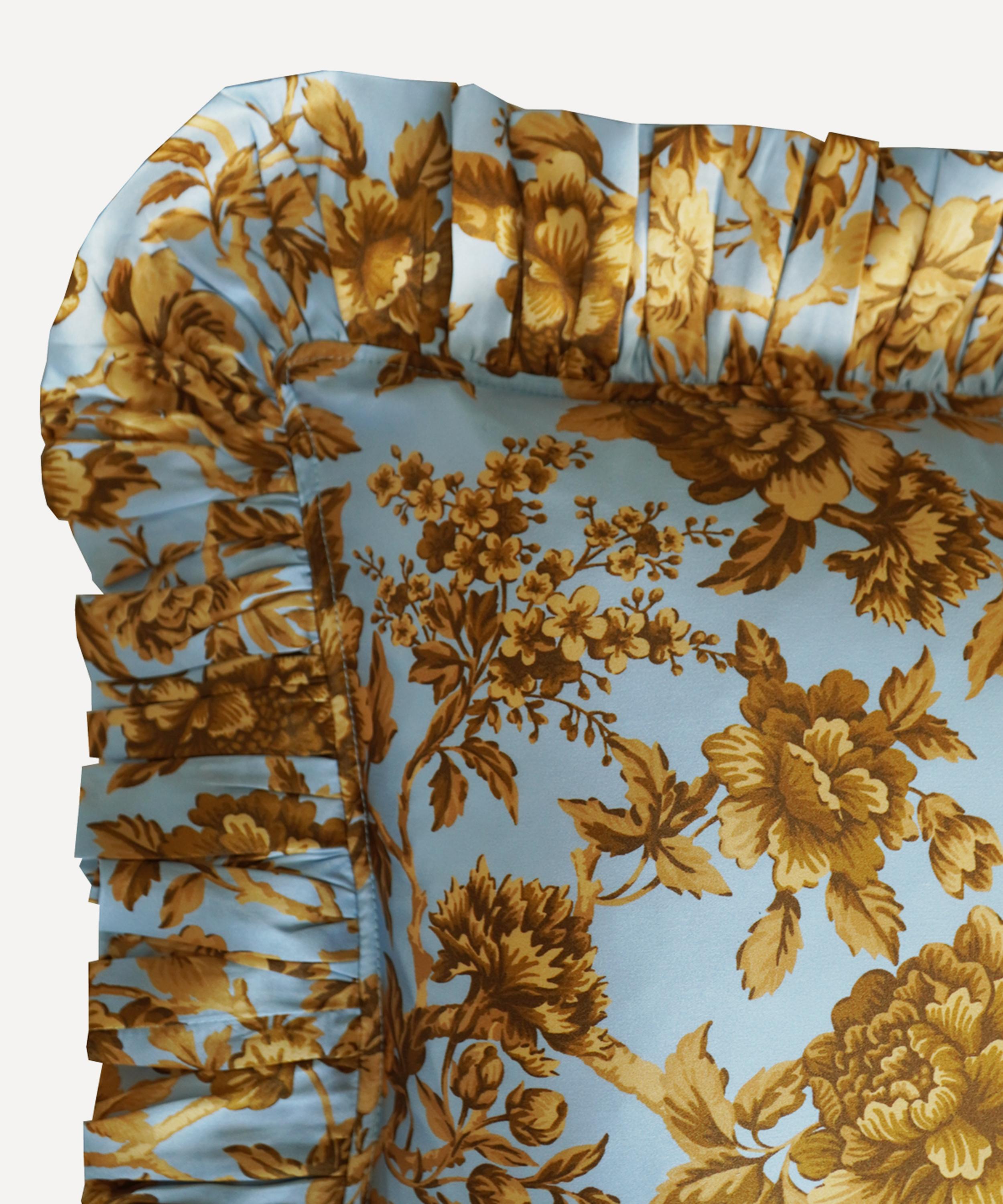 Coco & Wolf - Regency Trail Silk Square Ruffle Cushion image number 2