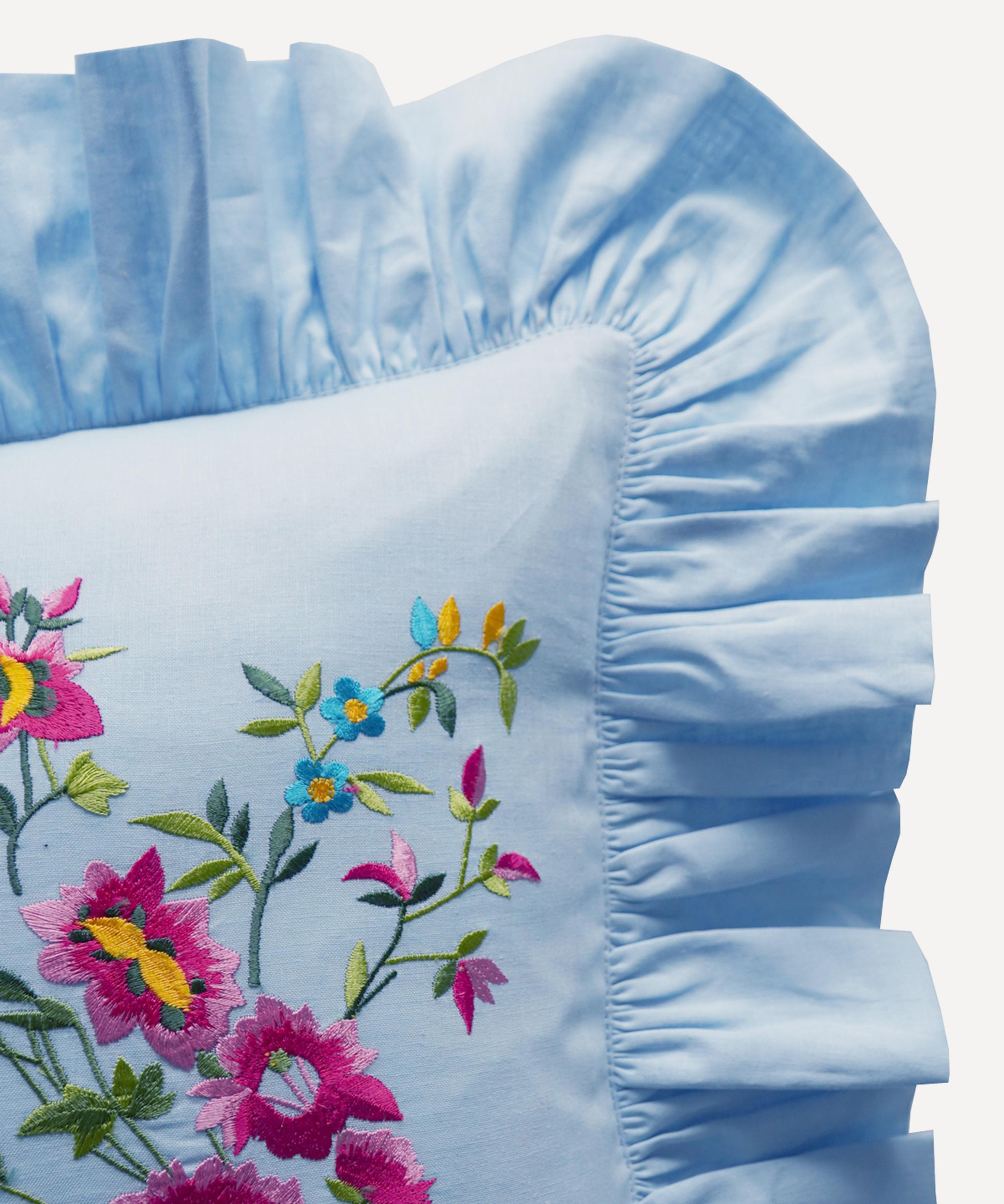 Coco & Wolf - Garden Blooms Augusta Embroidered Oblong Cushion image number 3