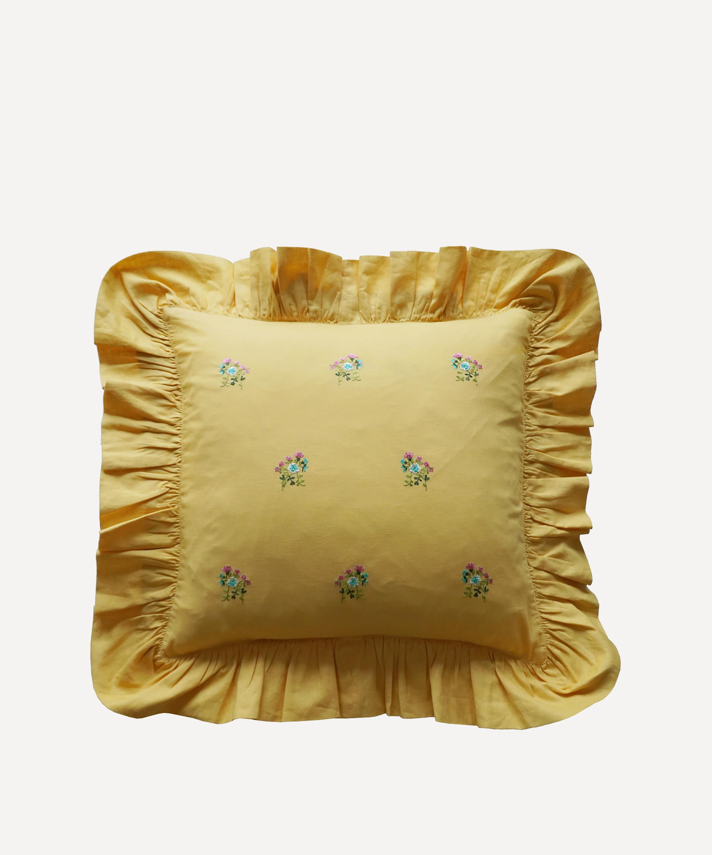 Coco & Wolf - Posy Corsage Augusta Embroidered Square Cushion