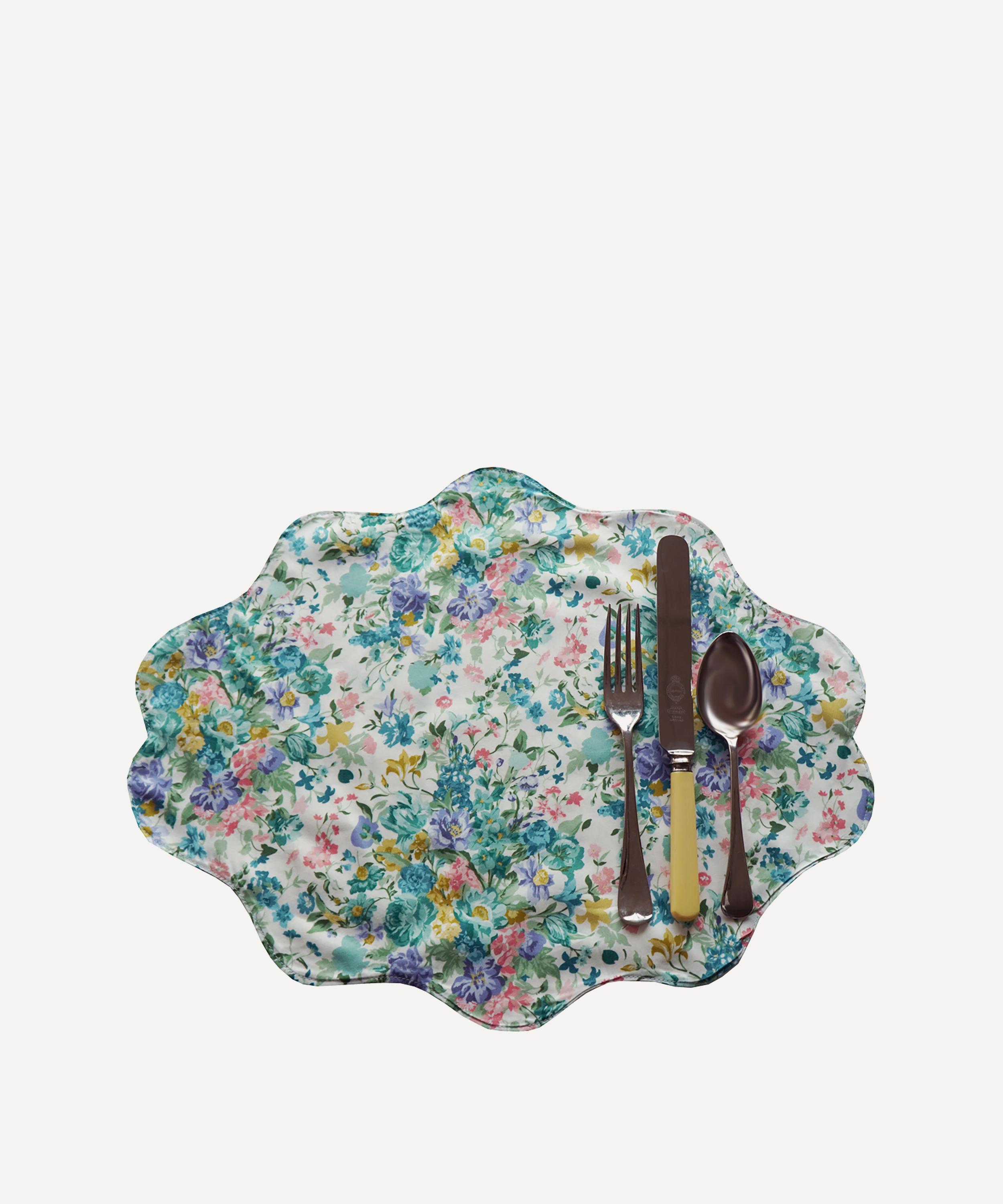 Coco & Wolf - Bouquet Parade & Regal Blossom Ardington Cotton Sateen Reversible Wavy Edge Placemat