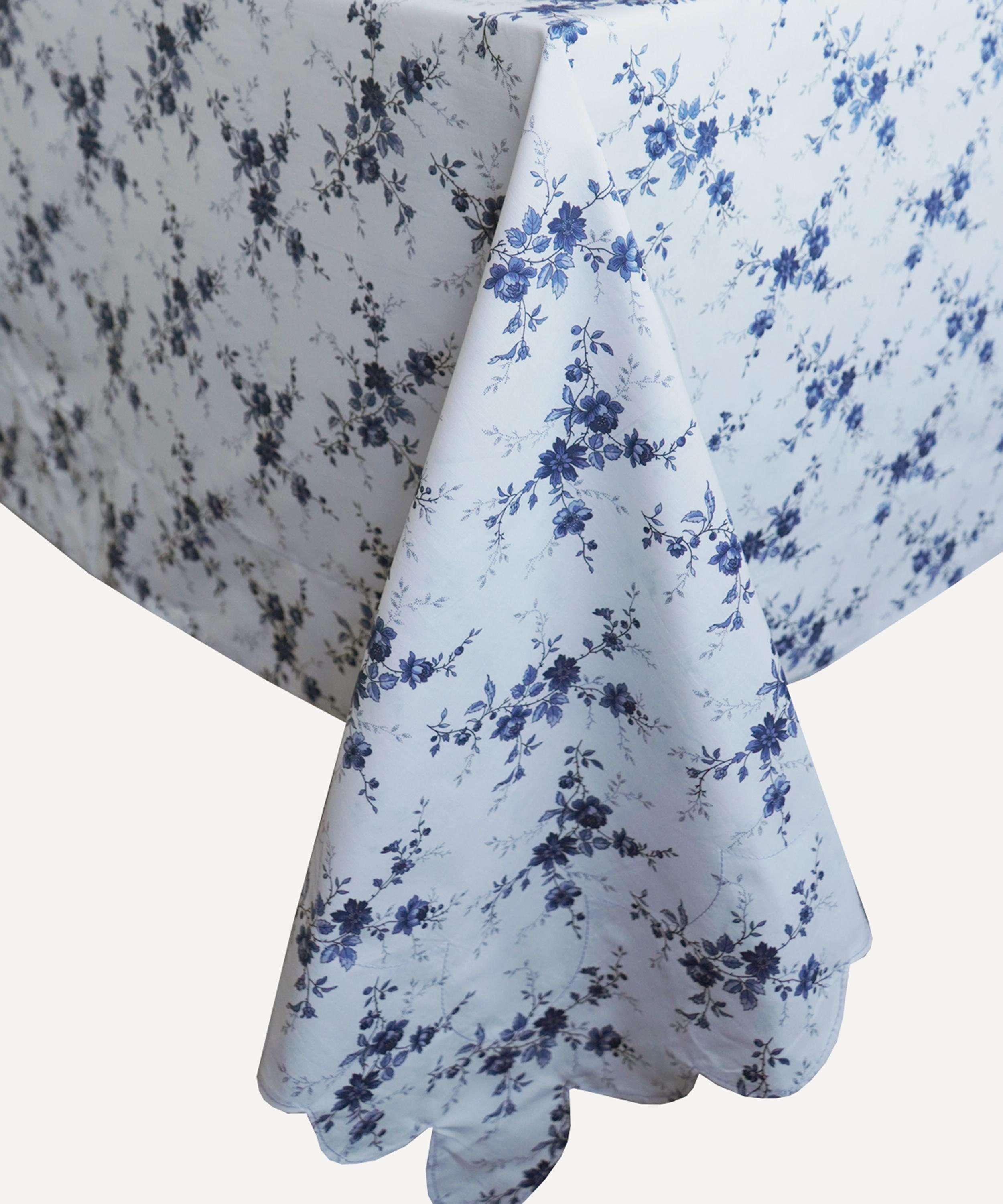 Coco & Wolf - Amelie Luise Posy Corsage Tana Lawn&trade; Cotton Scalloped Corner Reversible Medium Tablecloth