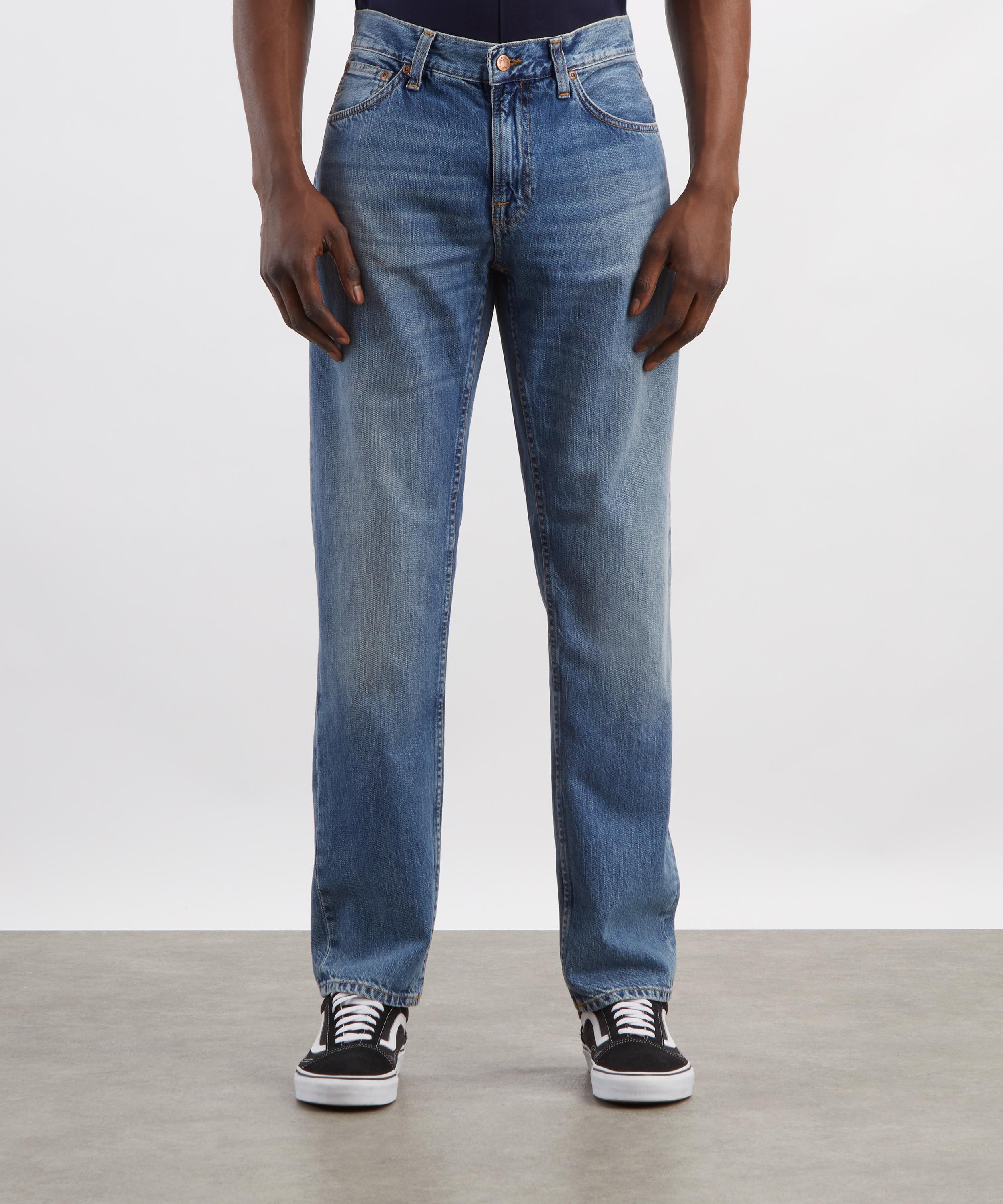 Nudie Jeans - Gritty Jackson Straight-Leg Jeans in Cool Blue image number 2