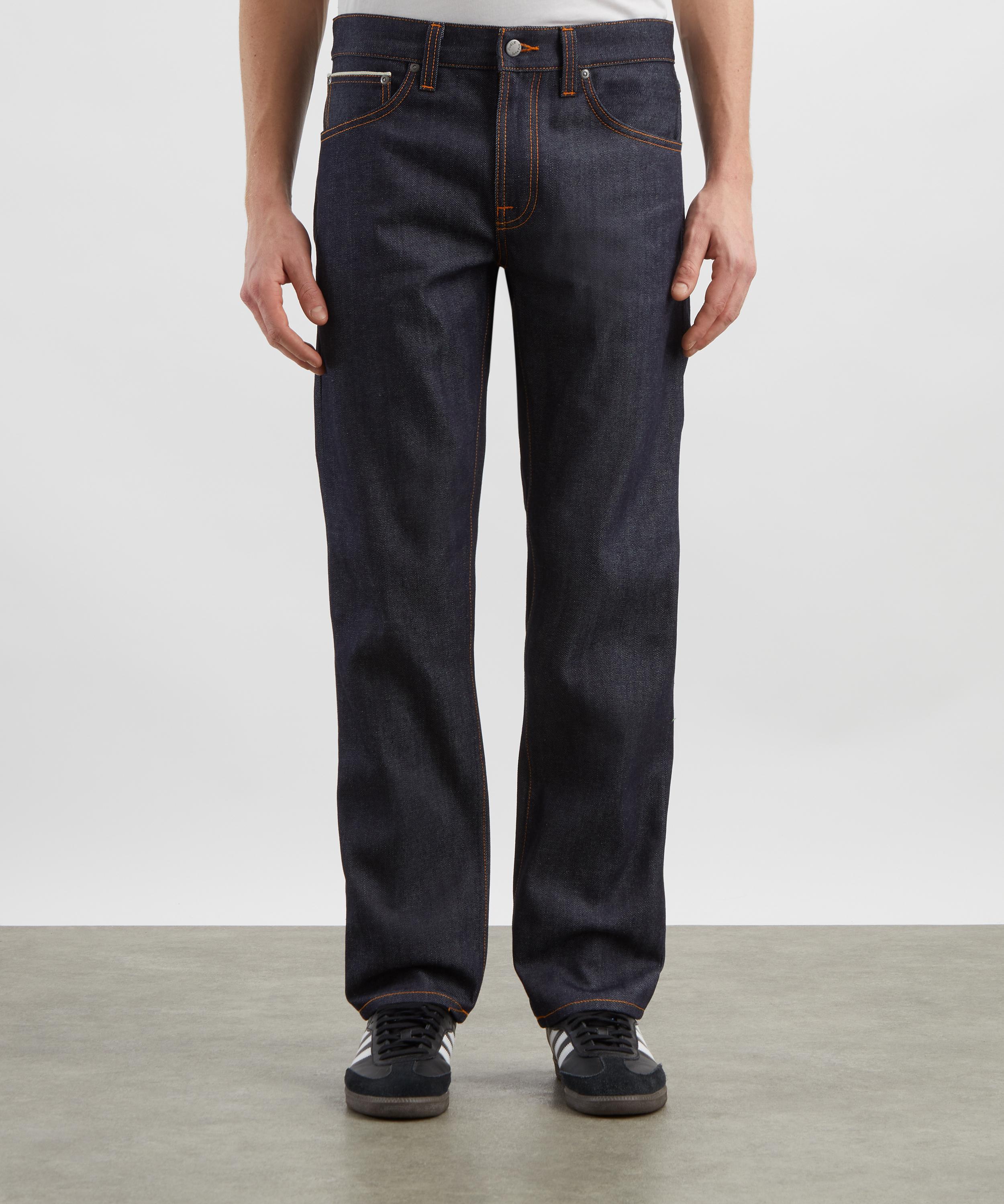 Nudie Jeans - Gritty Jackson Straight-Leg Jeans in Dry Dusk Selvage image number 2
