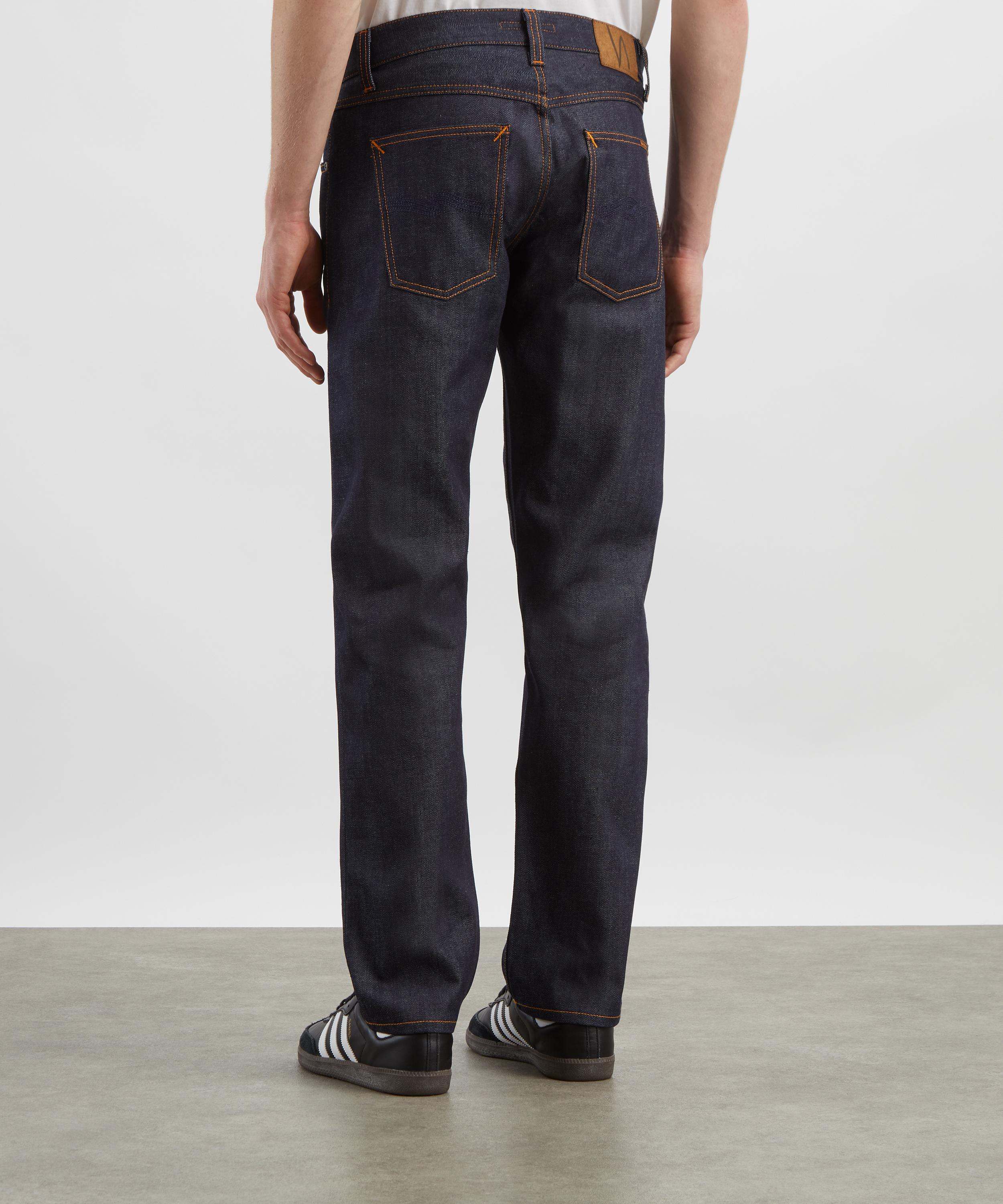 Nudie Jeans - Gritty Jackson Straight-Leg Jeans in Dry Dusk Selvage image number 3