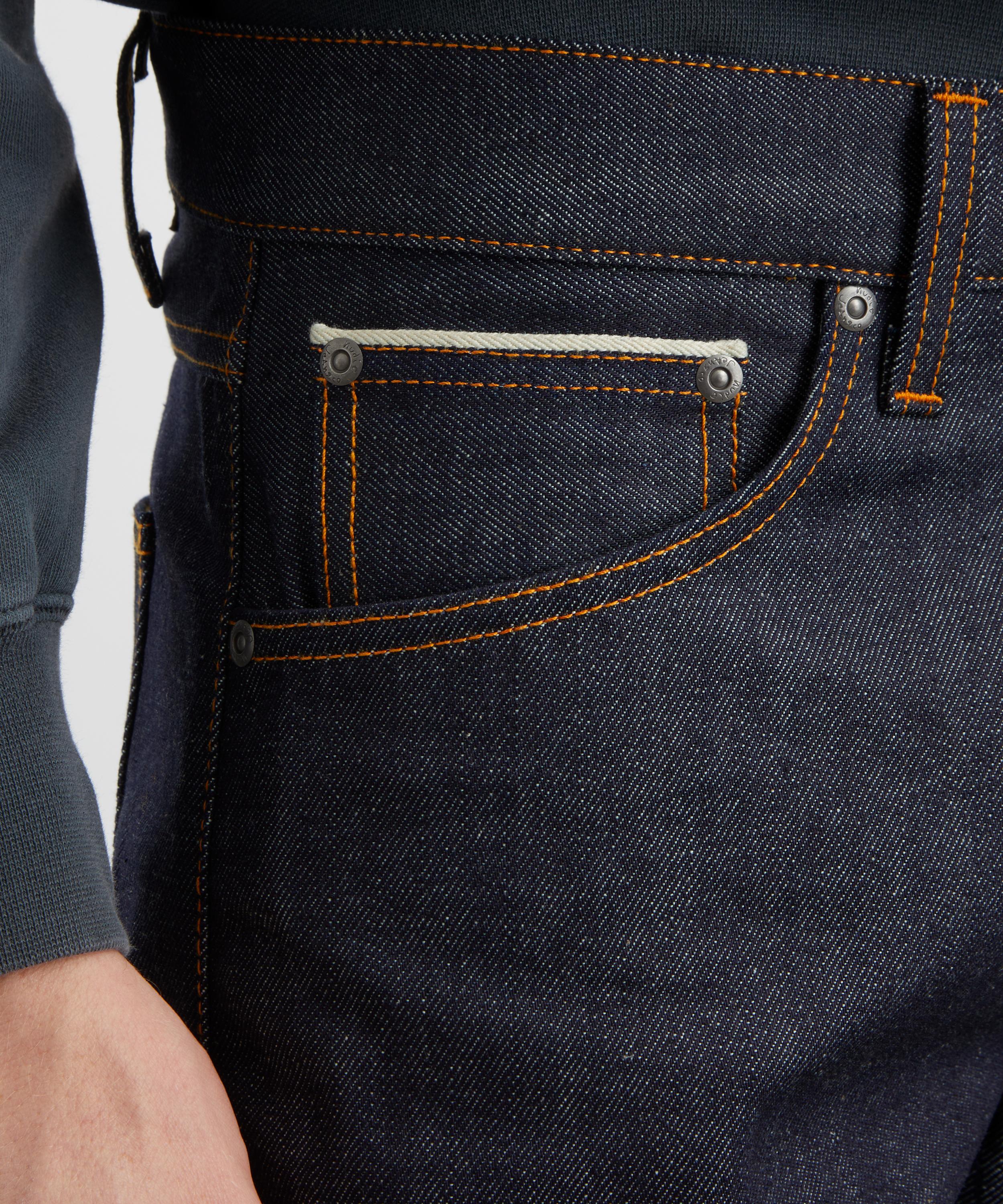 Nudie Jeans - Gritty Jackson Straight-Leg Jeans in Dry Dusk Selvage image number 4