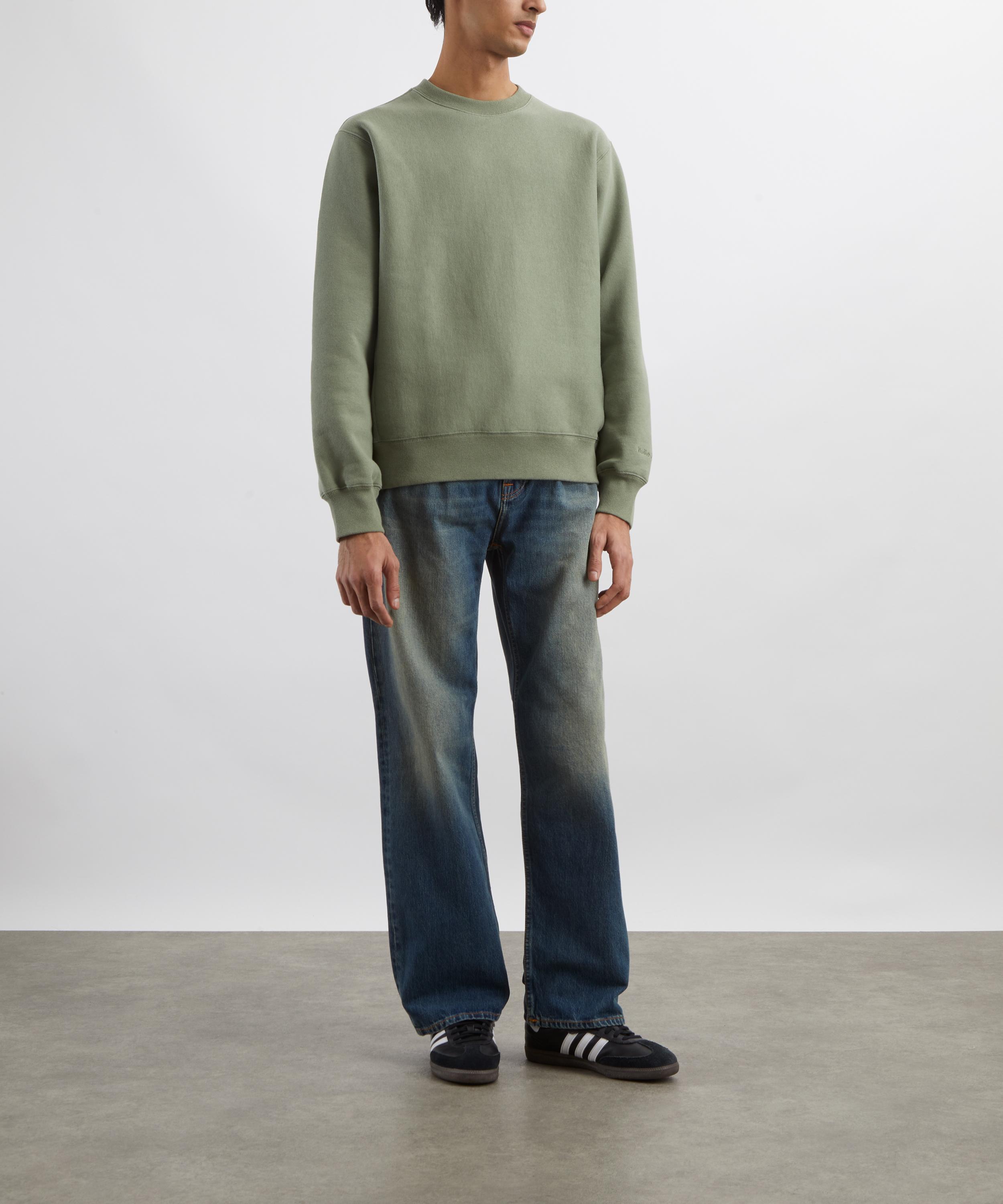 Nudie Jeans - Hasse Green Sweatshirt image number 1