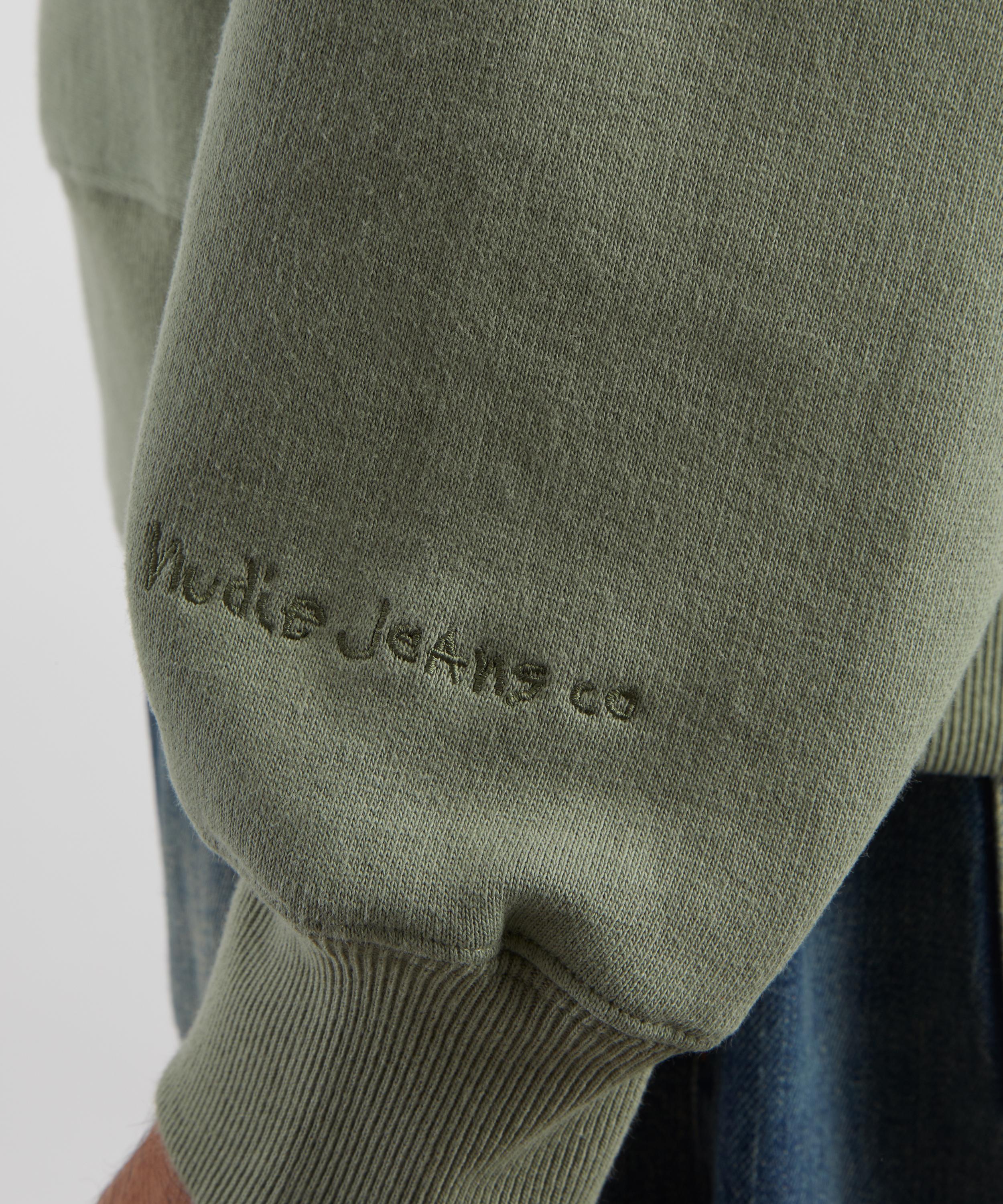Nudie Jeans - Hasse Green Sweatshirt image number 4