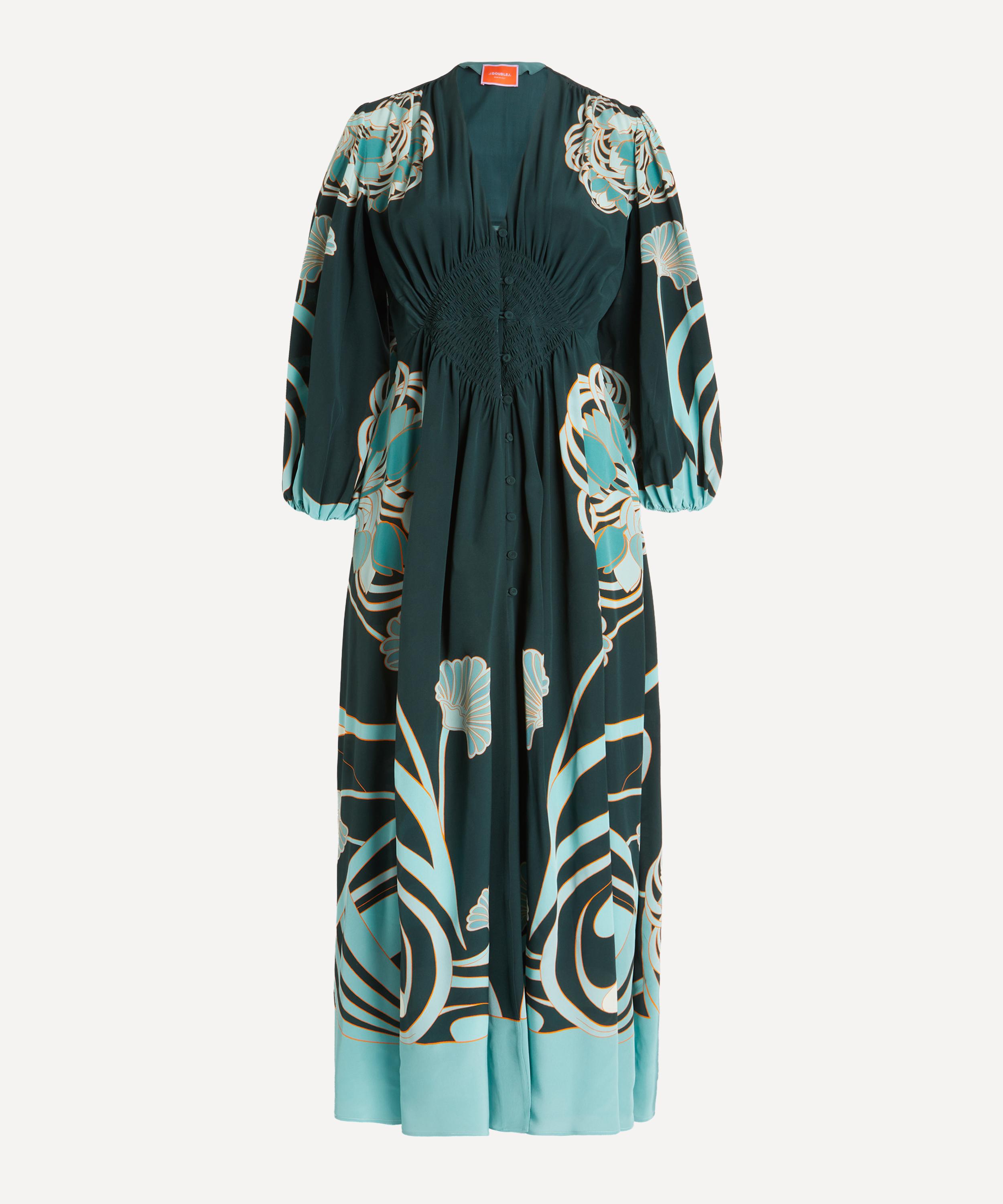 La DoubleJ - Camerino Blooming Tulip Plac&eacute;e Green Dress