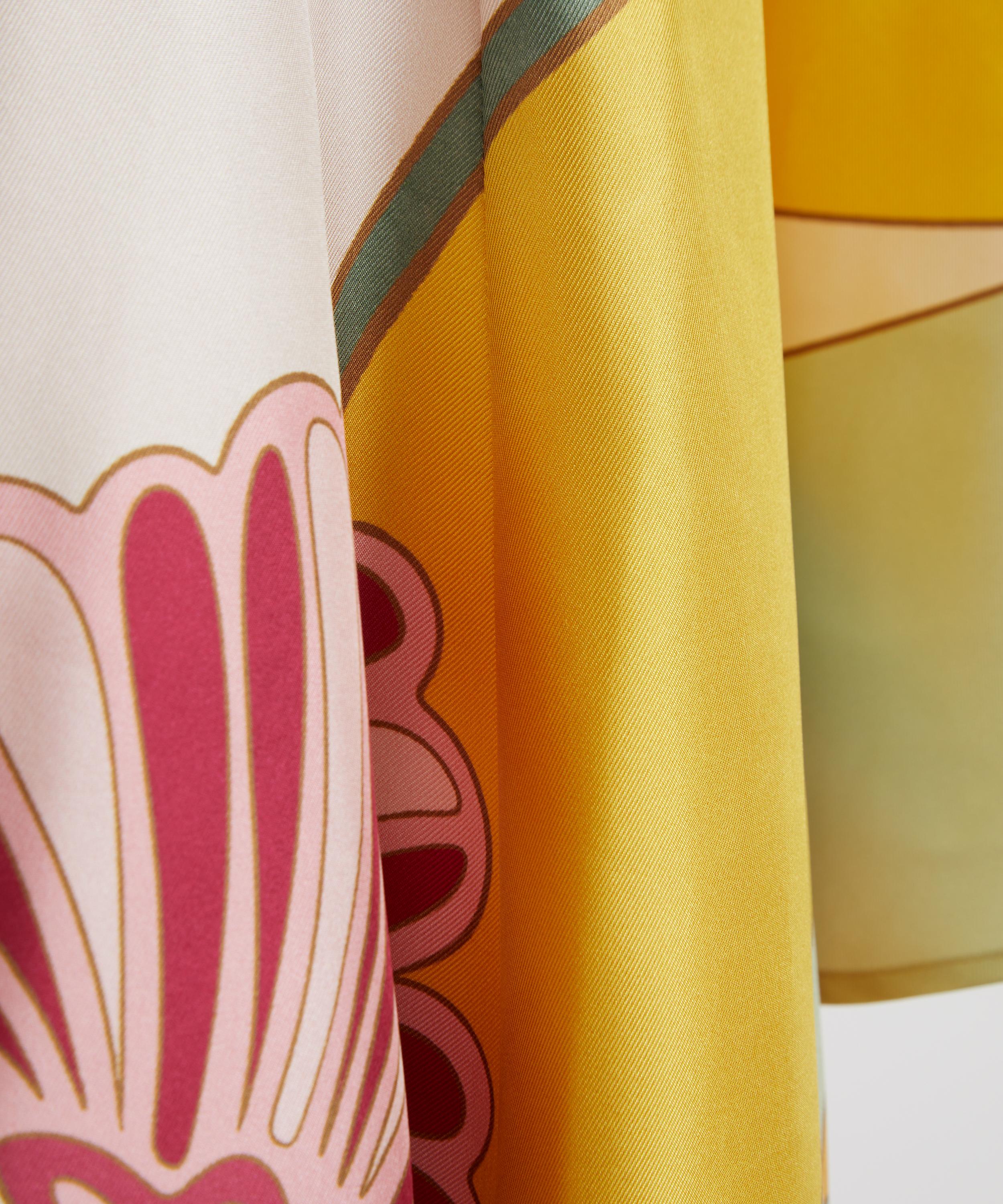 La DoubleJ - Magnifico Tulip Plac&eacute;e Green Silk Twill Dress image number 4