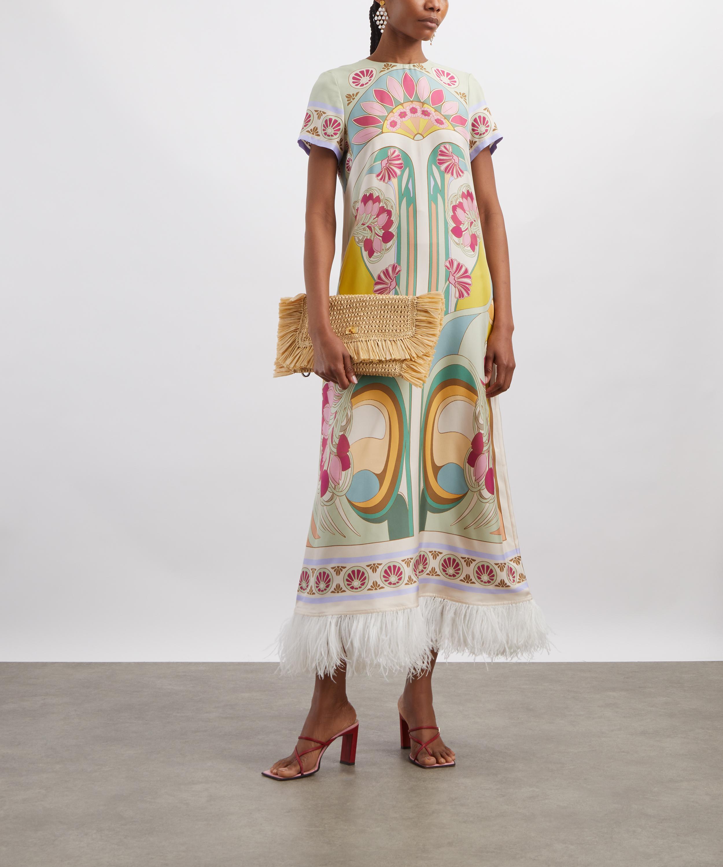 La DoubleJ - Maria Plac&eacute;e Feathered Swing Dress image number 1