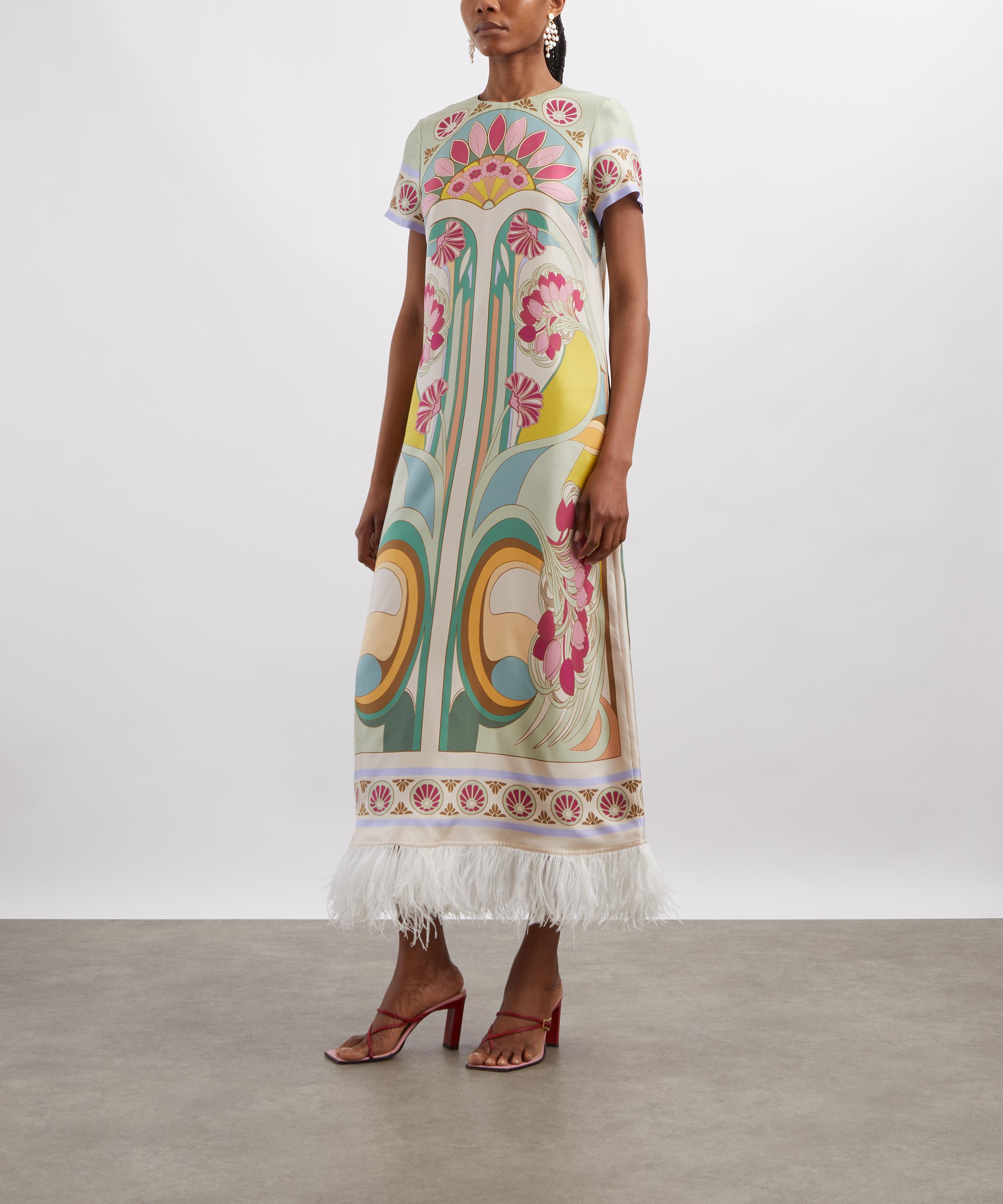 La DoubleJ - Maria Plac&eacute;e Feathered Swing Dress image number 2