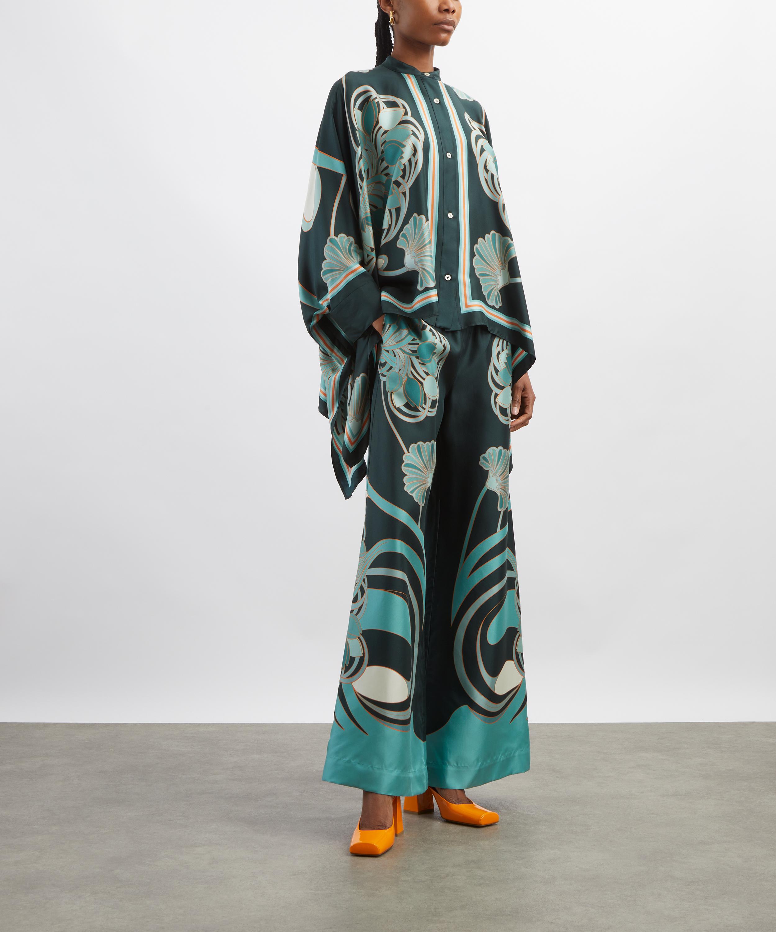 La DoubleJ - Palazzo Plac&eacute;e Wide-Leg Trousers image number 1