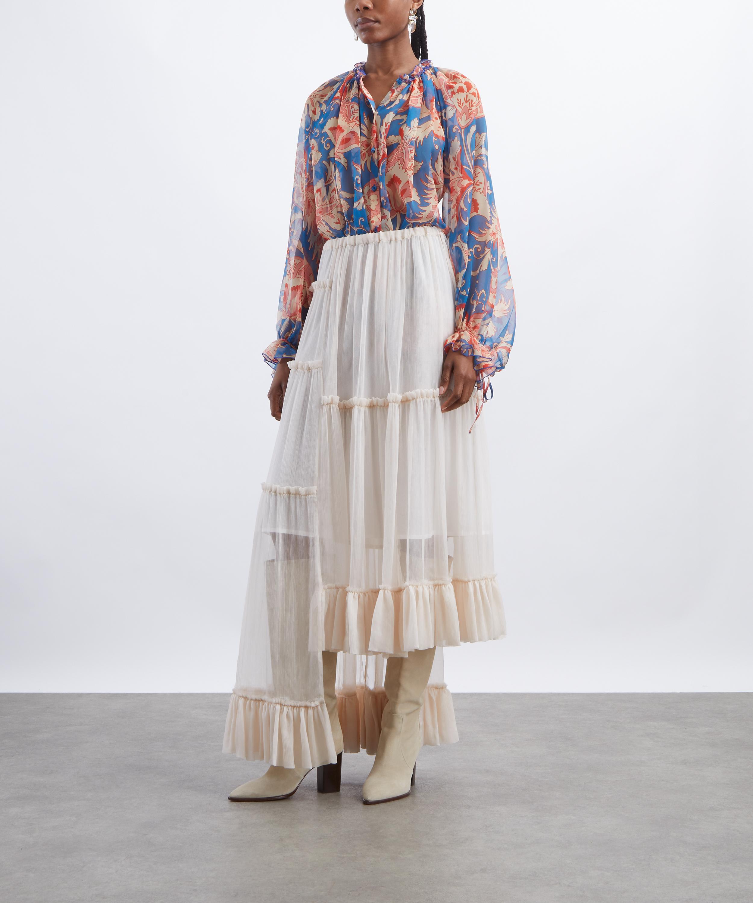 Etro - Floral Ruffled Silk Shirt image number 1