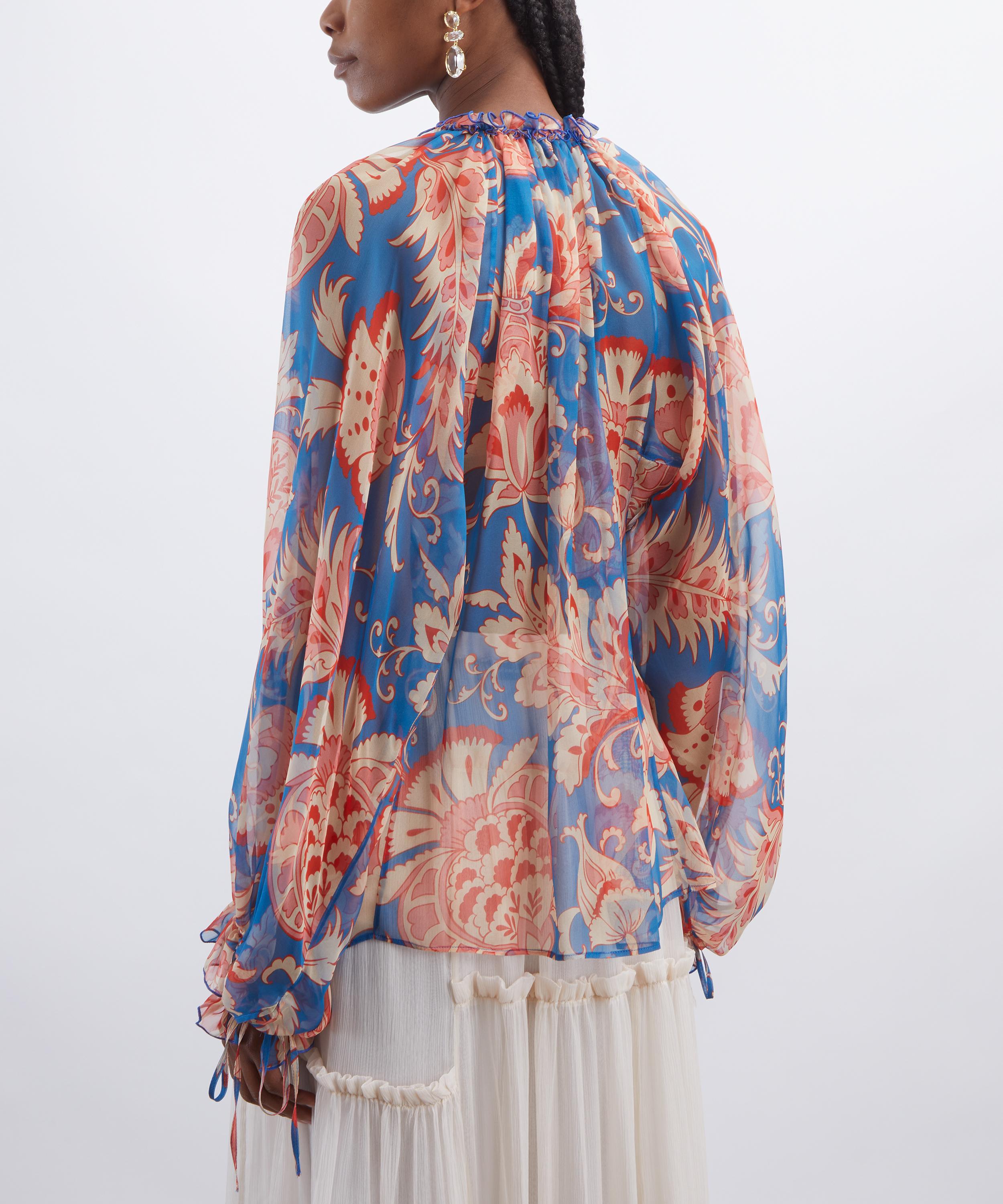 Etro - Floral Ruffled Silk Shirt image number 3