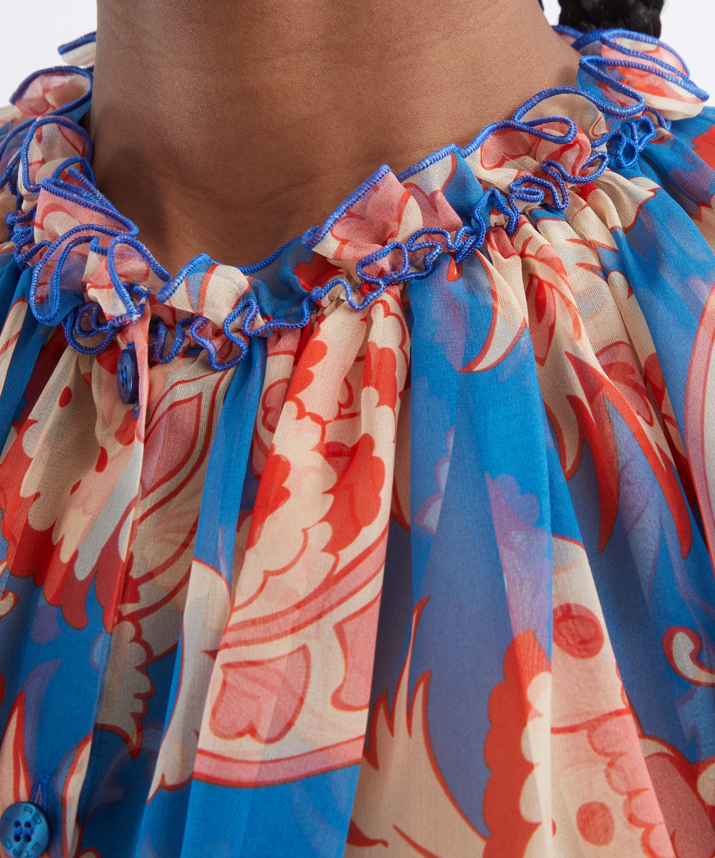 Etro - Floral Ruffled Silk Shirt image number 4