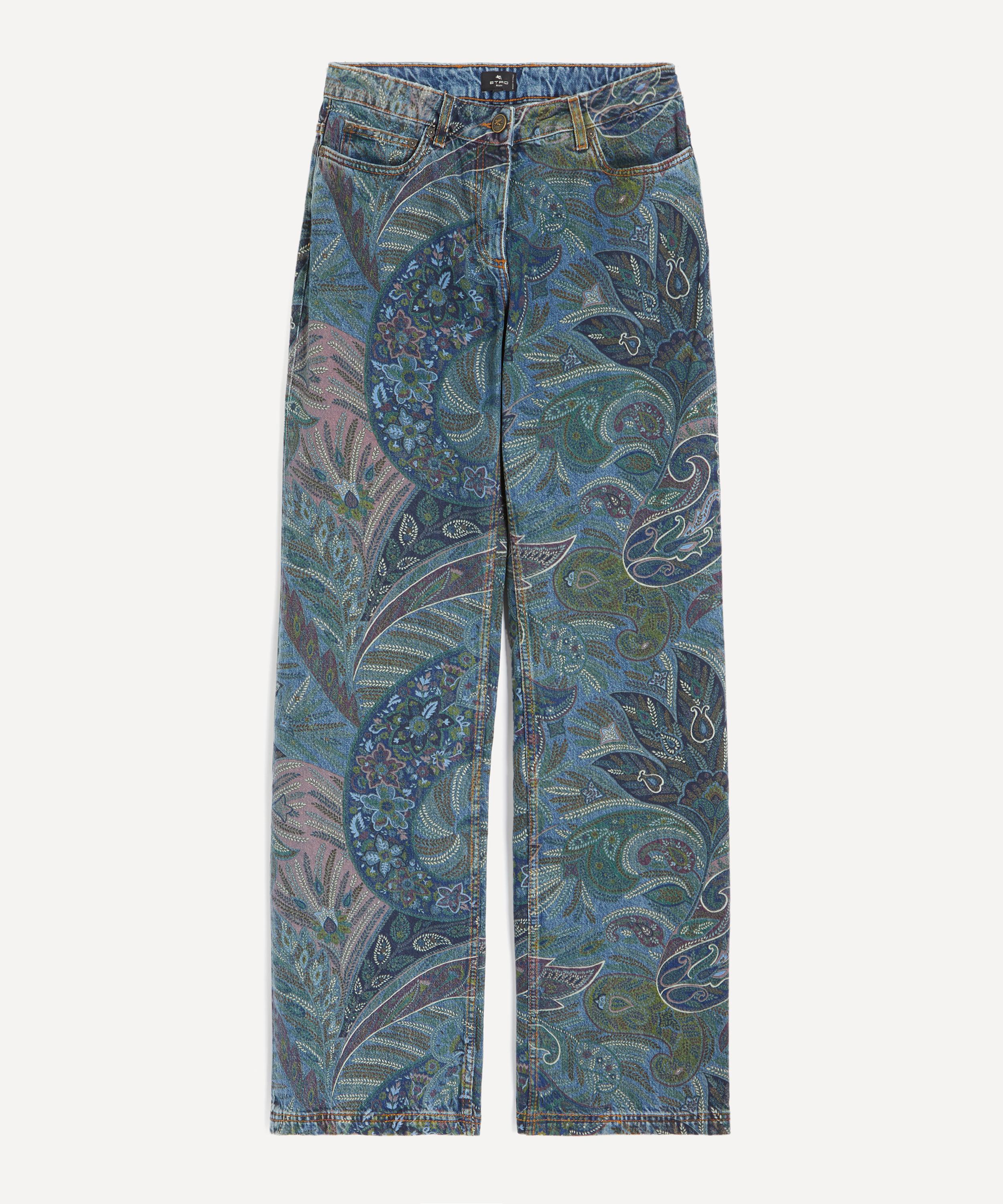 Etro - Flared Leafy Paisley Jeans