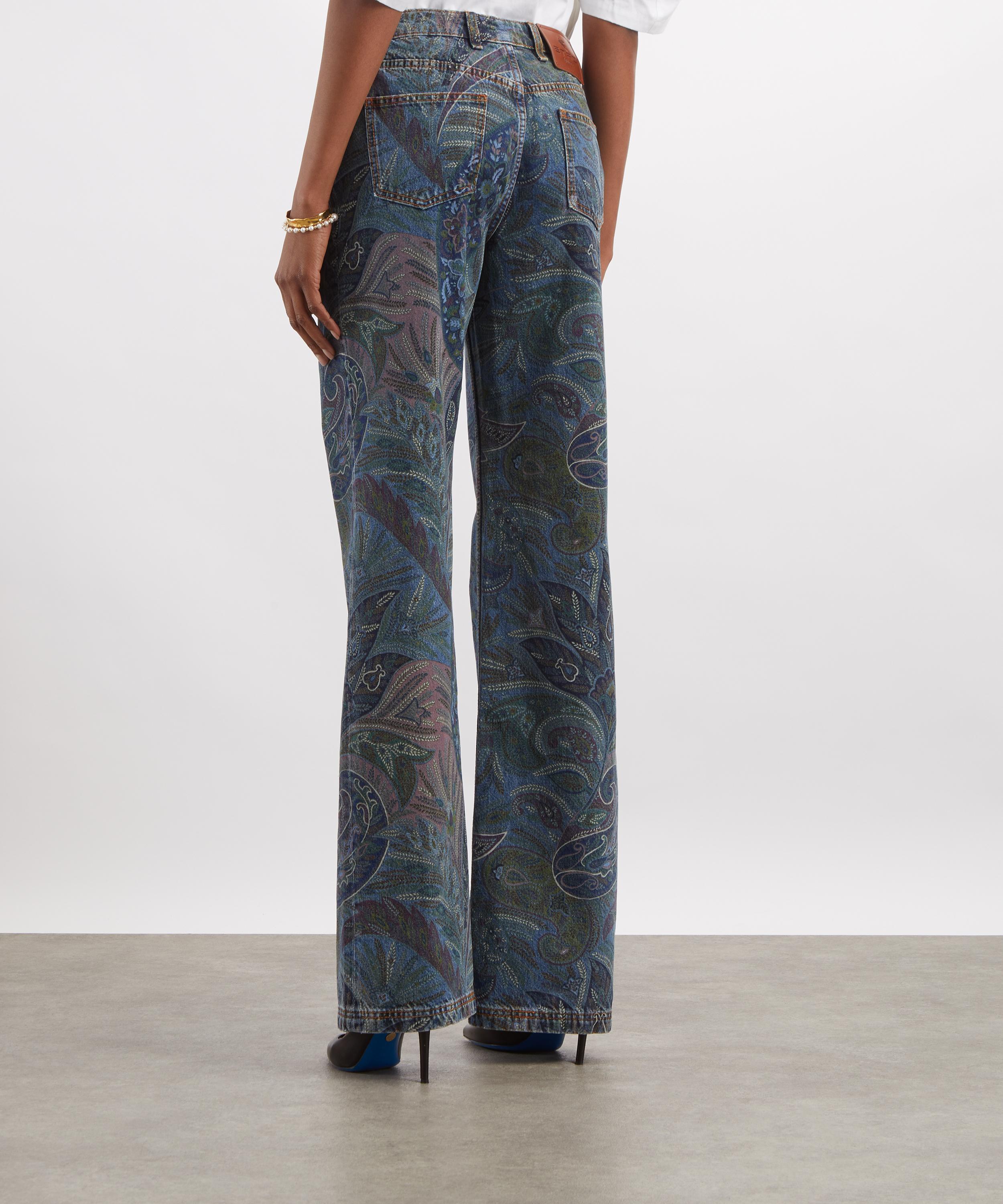 Etro - Flared Leafy Paisley Jeans image number 3