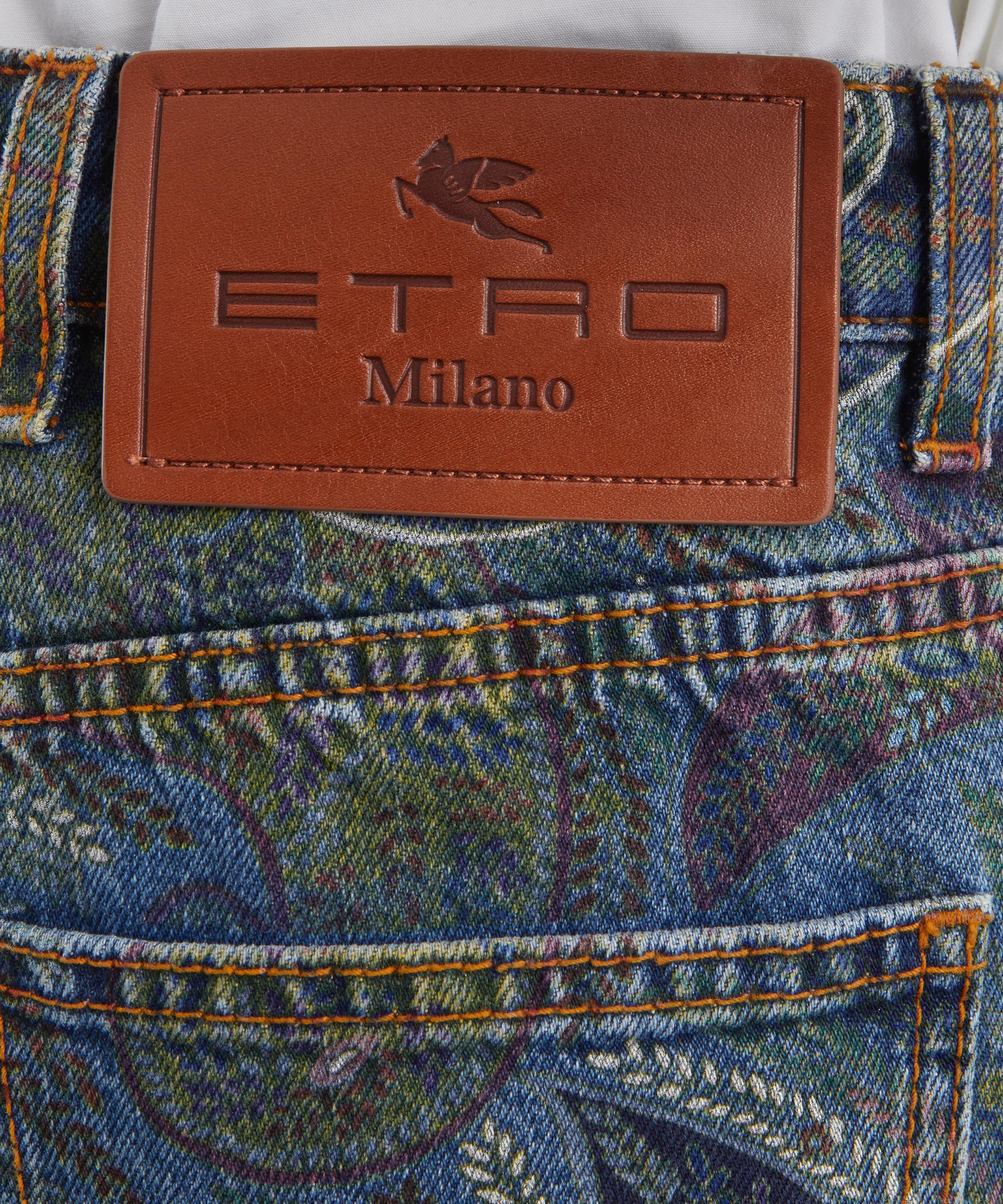 Etro - Flared Leafy Paisley Jeans image number 4