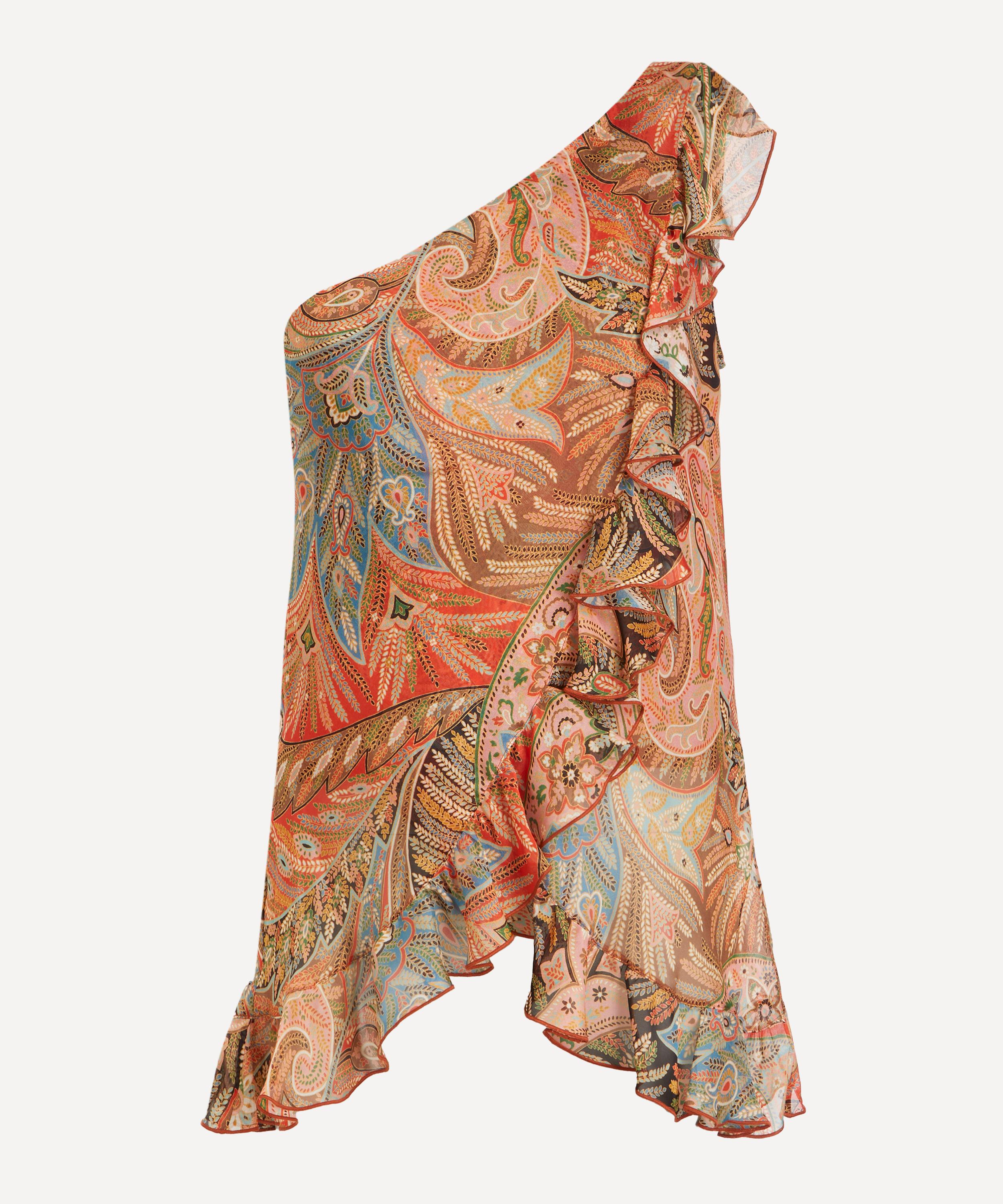 Etro - Paisley Silk Single-Shoulder Top