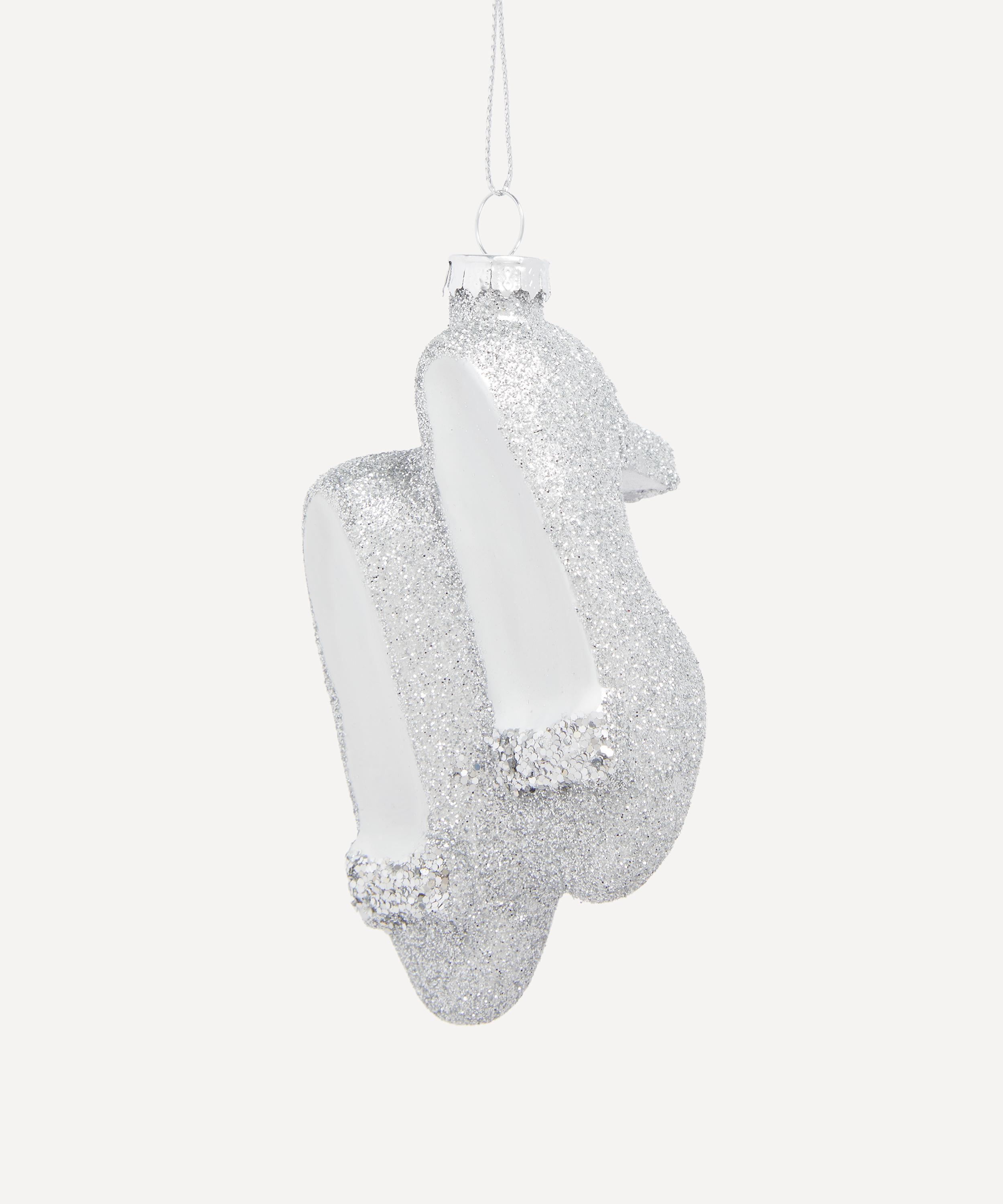 Christmas - Dorothy&rsquo;s Shoes Glass Glitter Ornament image number 0