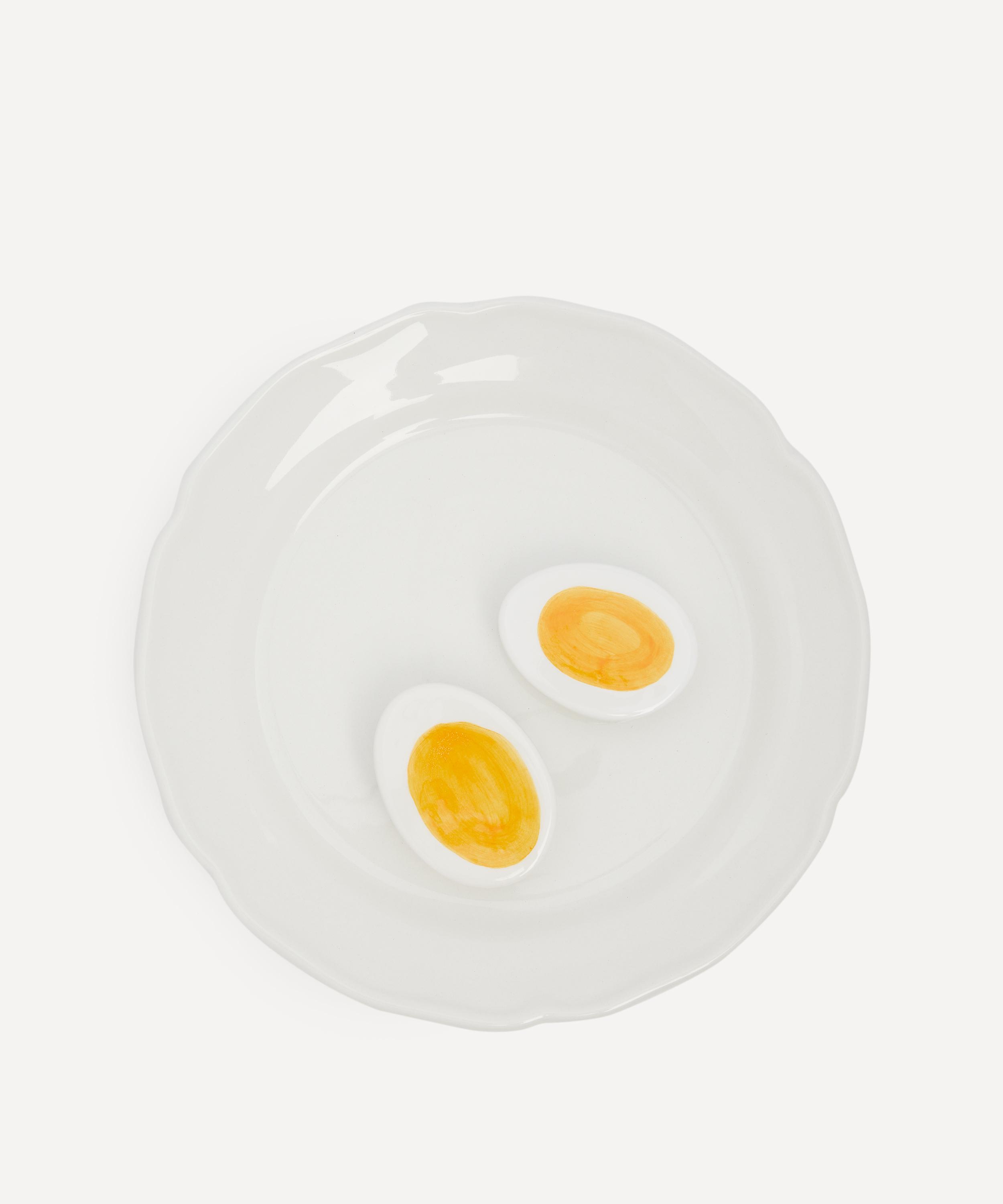 Este Ceramiche - Half Egg on Bristol Dessert Plate