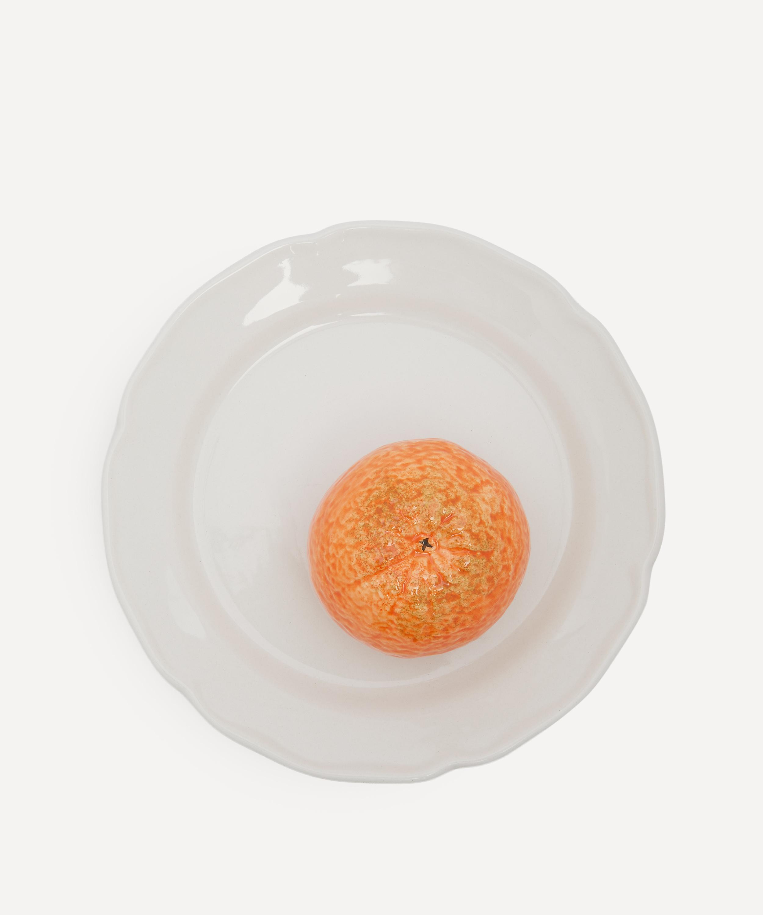 Este Ceramiche - Orange on Bristol Dessert Plate