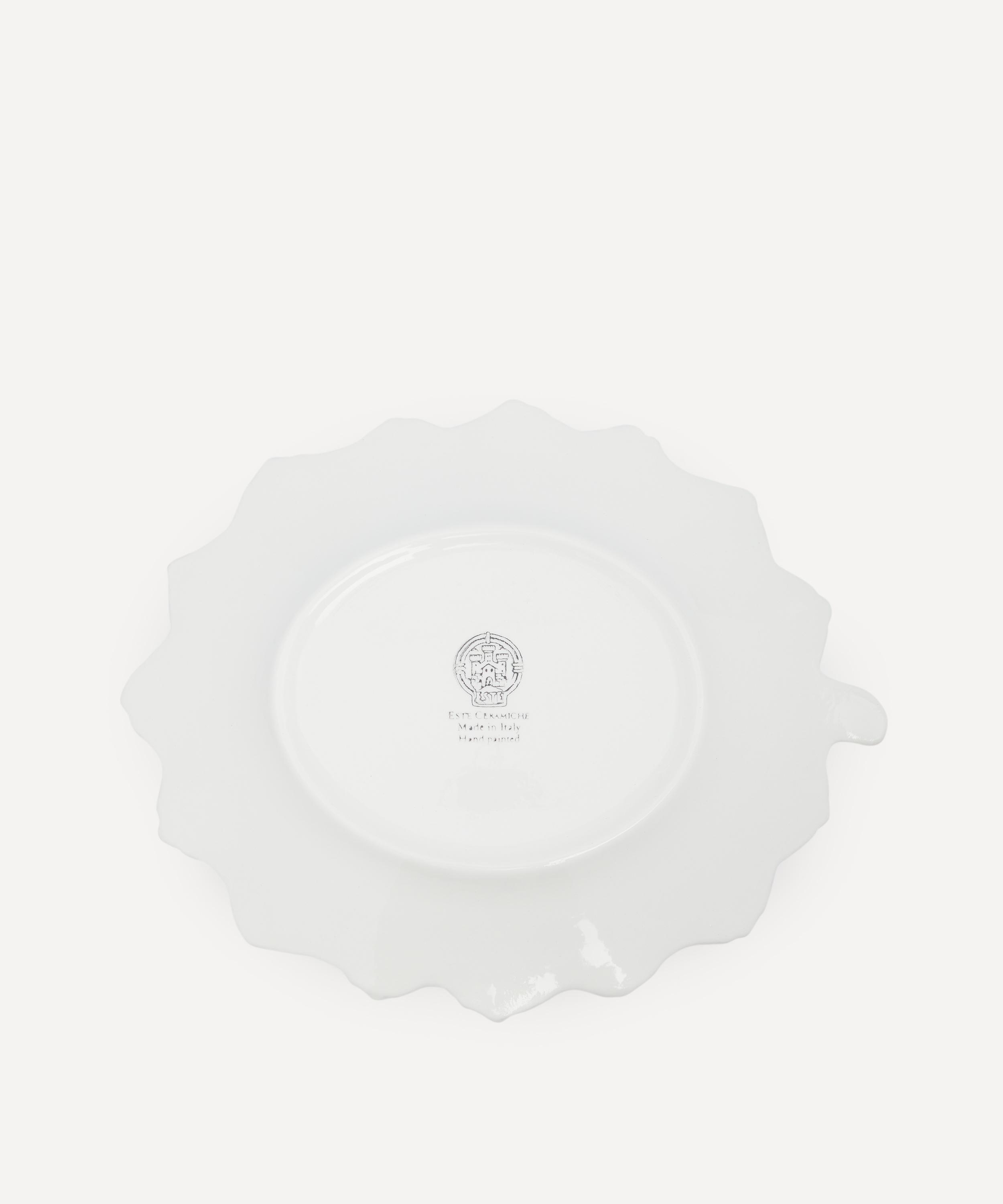 Este Ceramiche - Strawberries on White Leaf Plate image number 2