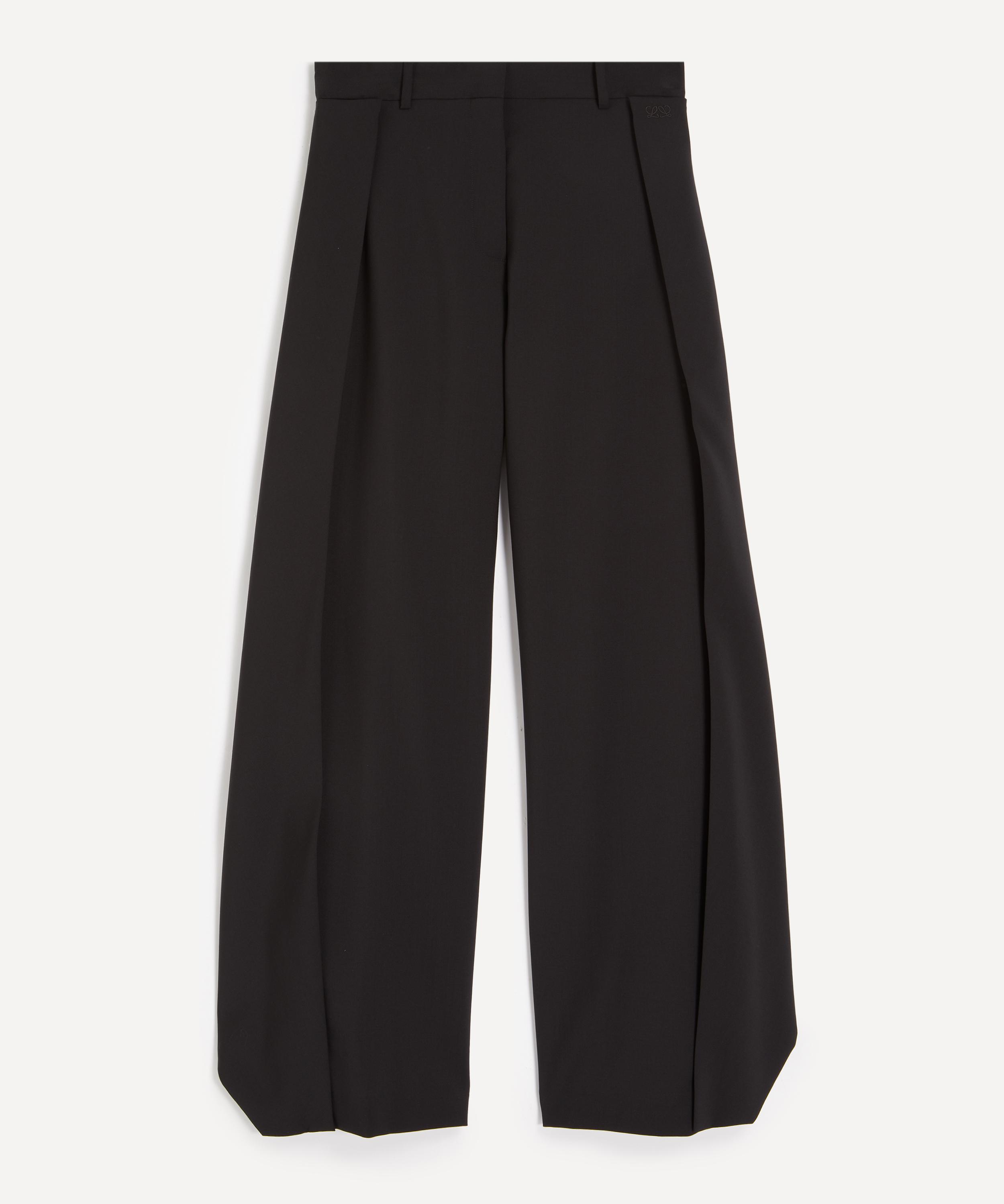 Loewe - Black Wool Flapped Trousers