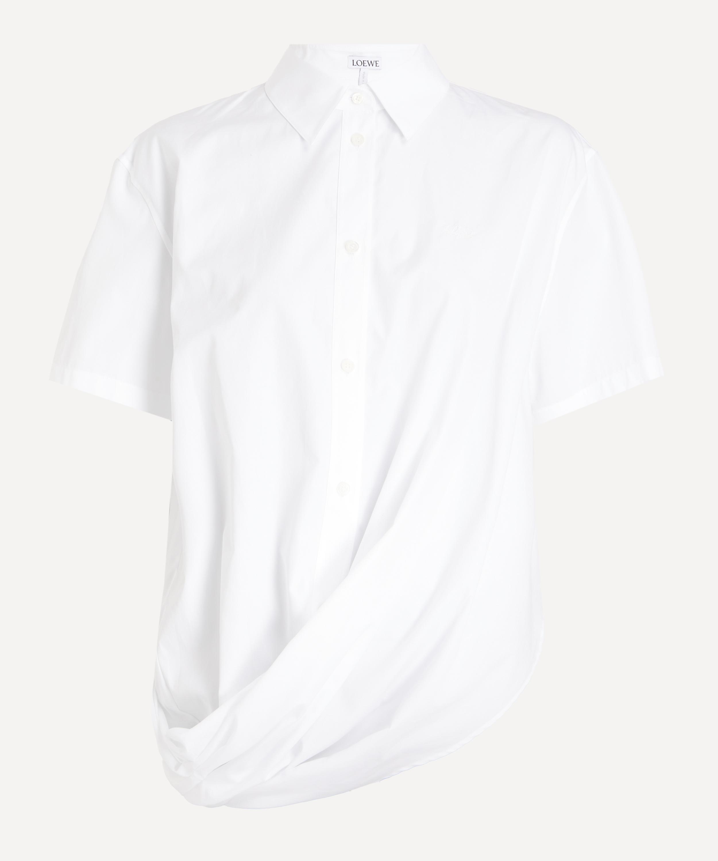 Loewe - White Draped Short-Sleeve Shirt