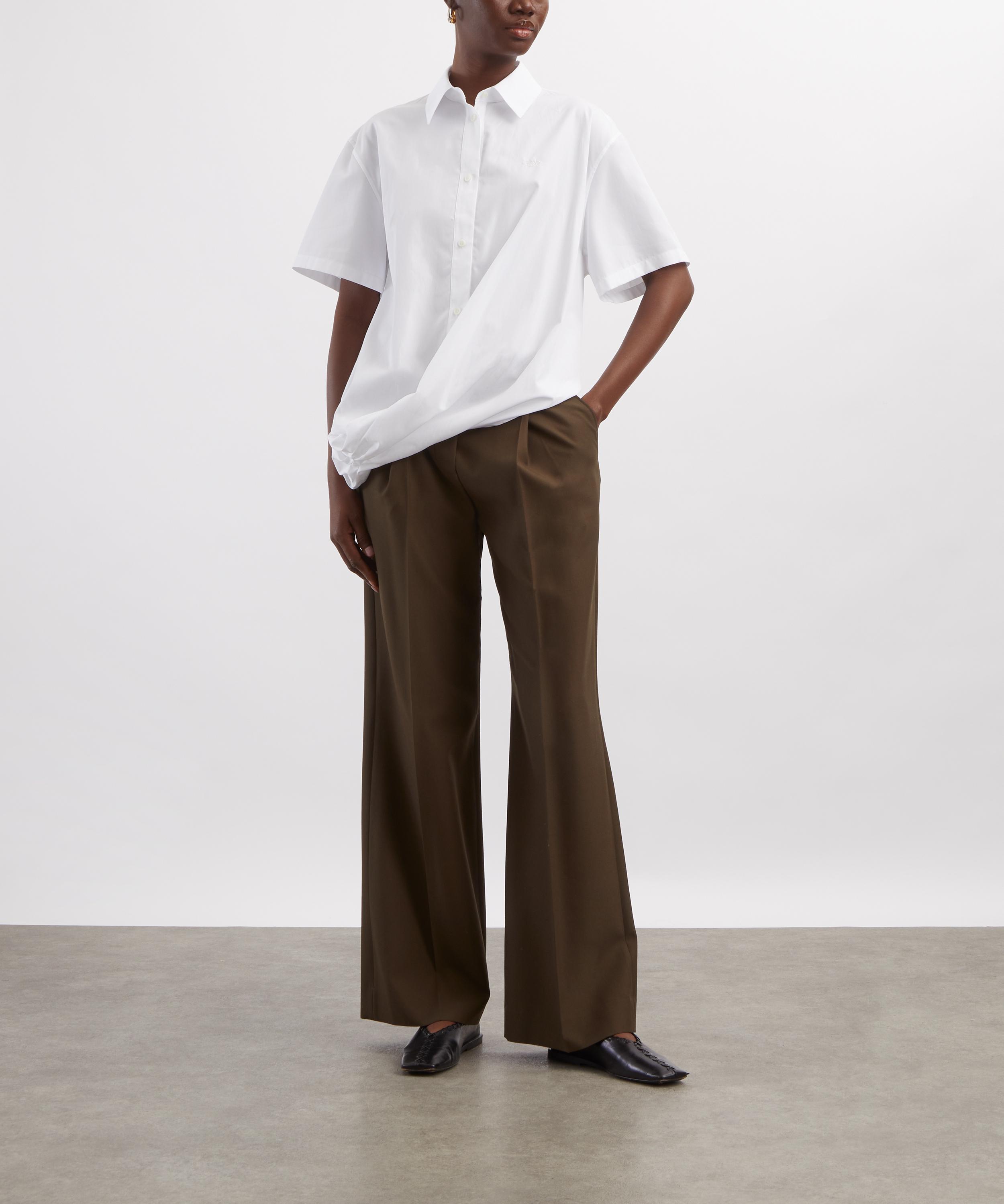 Loewe - White Draped Short-Sleeve Shirt image number 1