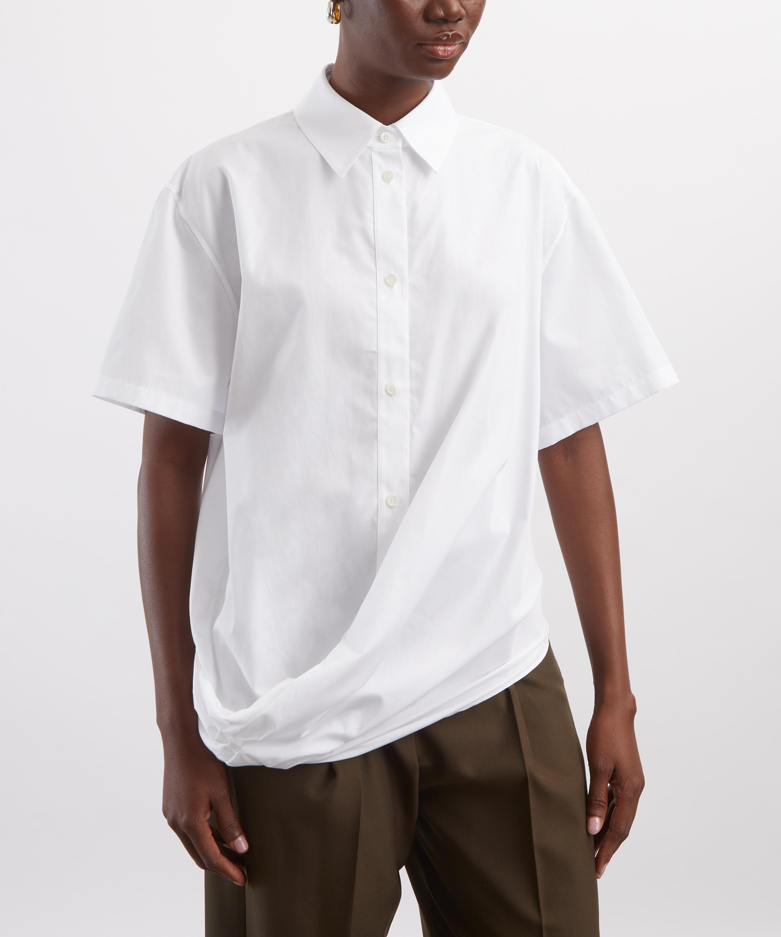 Loewe - White Draped Short-Sleeve Shirt image number 2