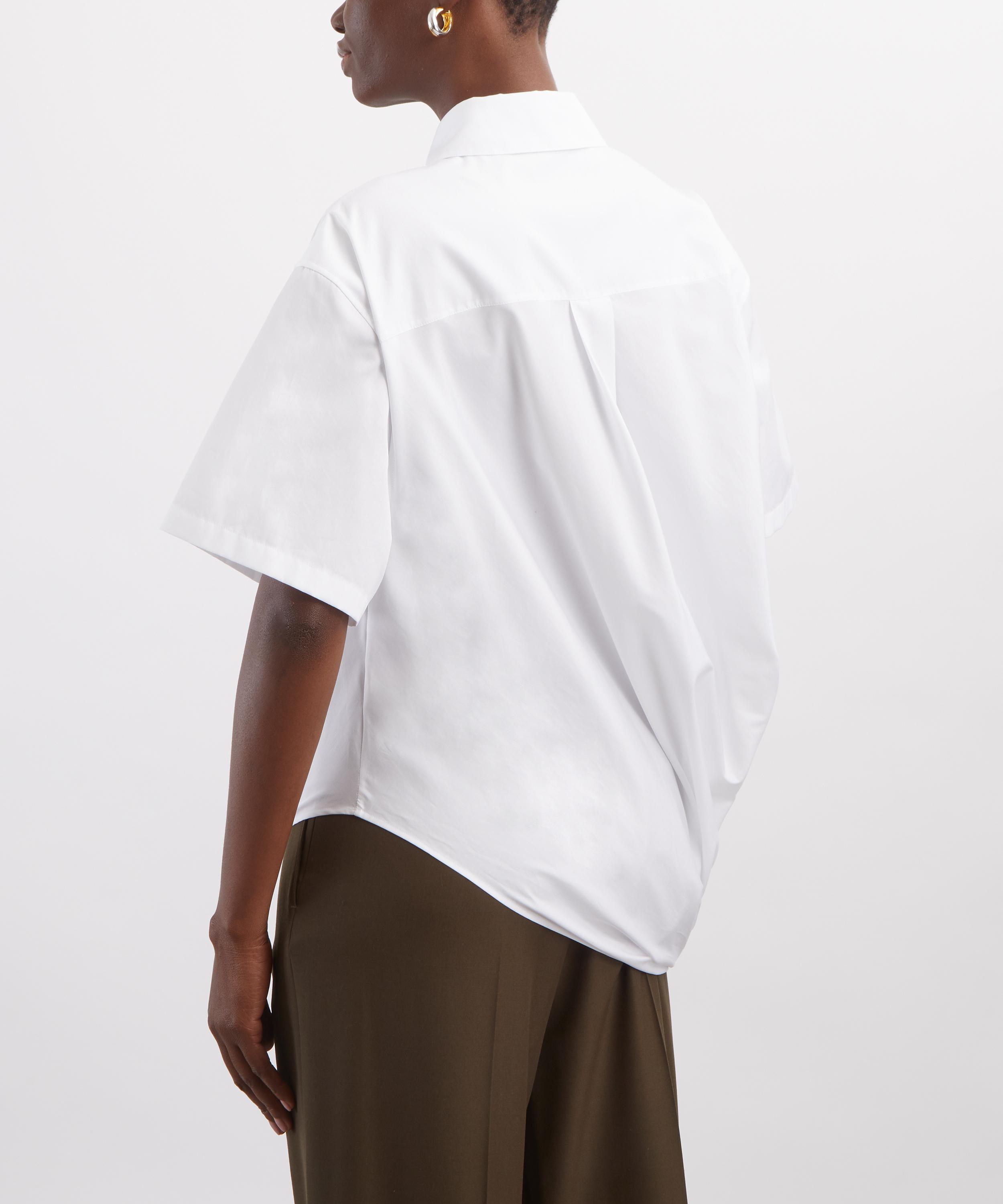 Loewe - White Draped Short-Sleeve Shirt image number 3