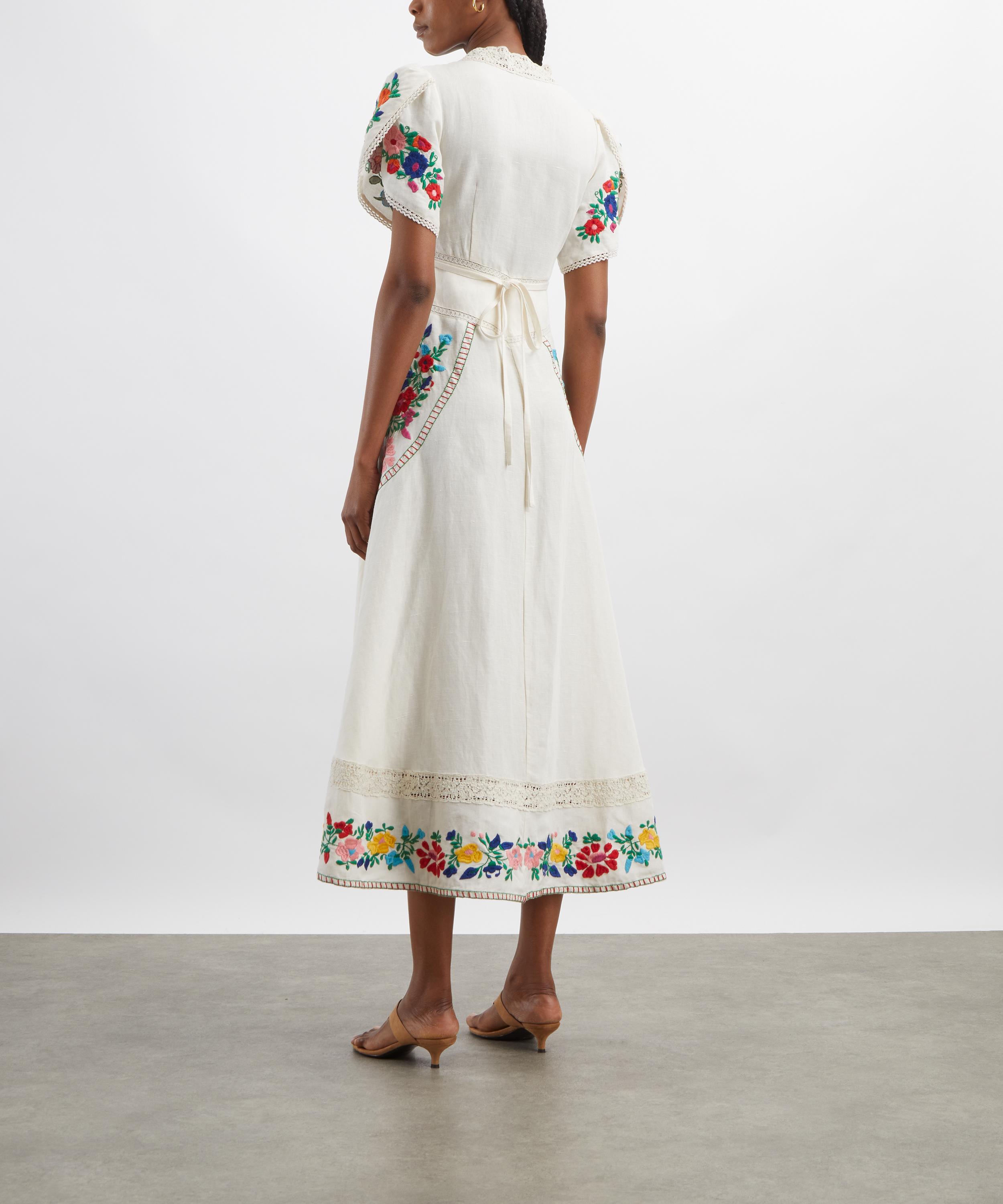 RIXO - Novara Embroidered Midi Dress image number 3
