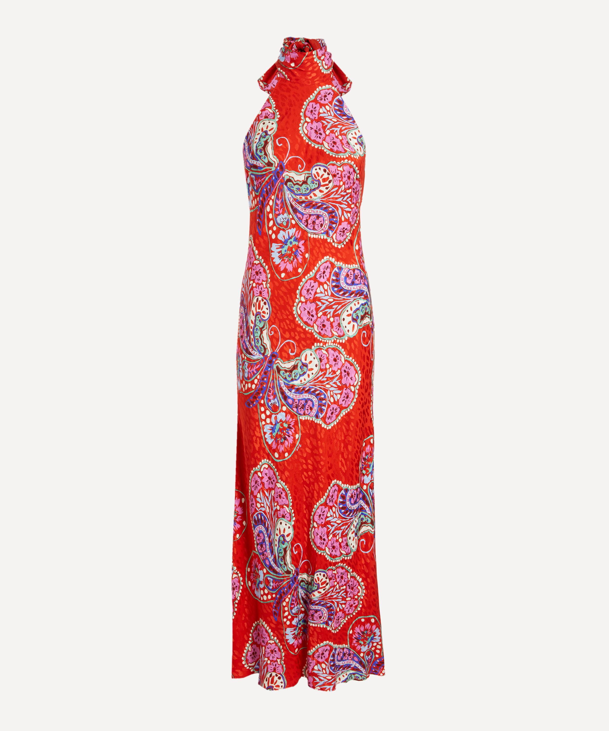RIXO - Maura Satin Jacquard Gown