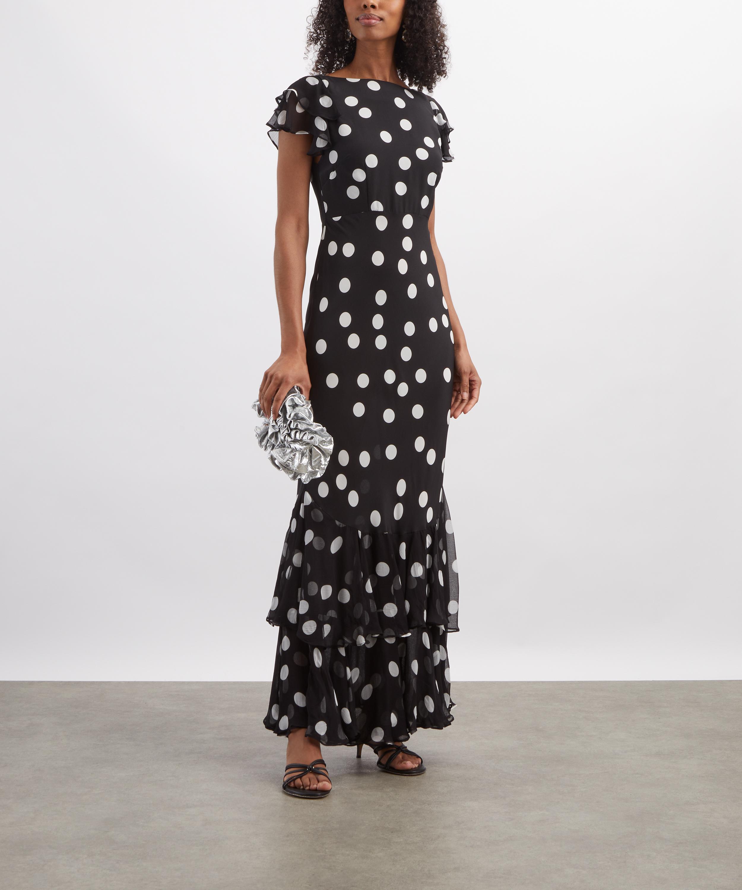 RIXO - Ordinia Silk-Satin Midi Dress image number 1