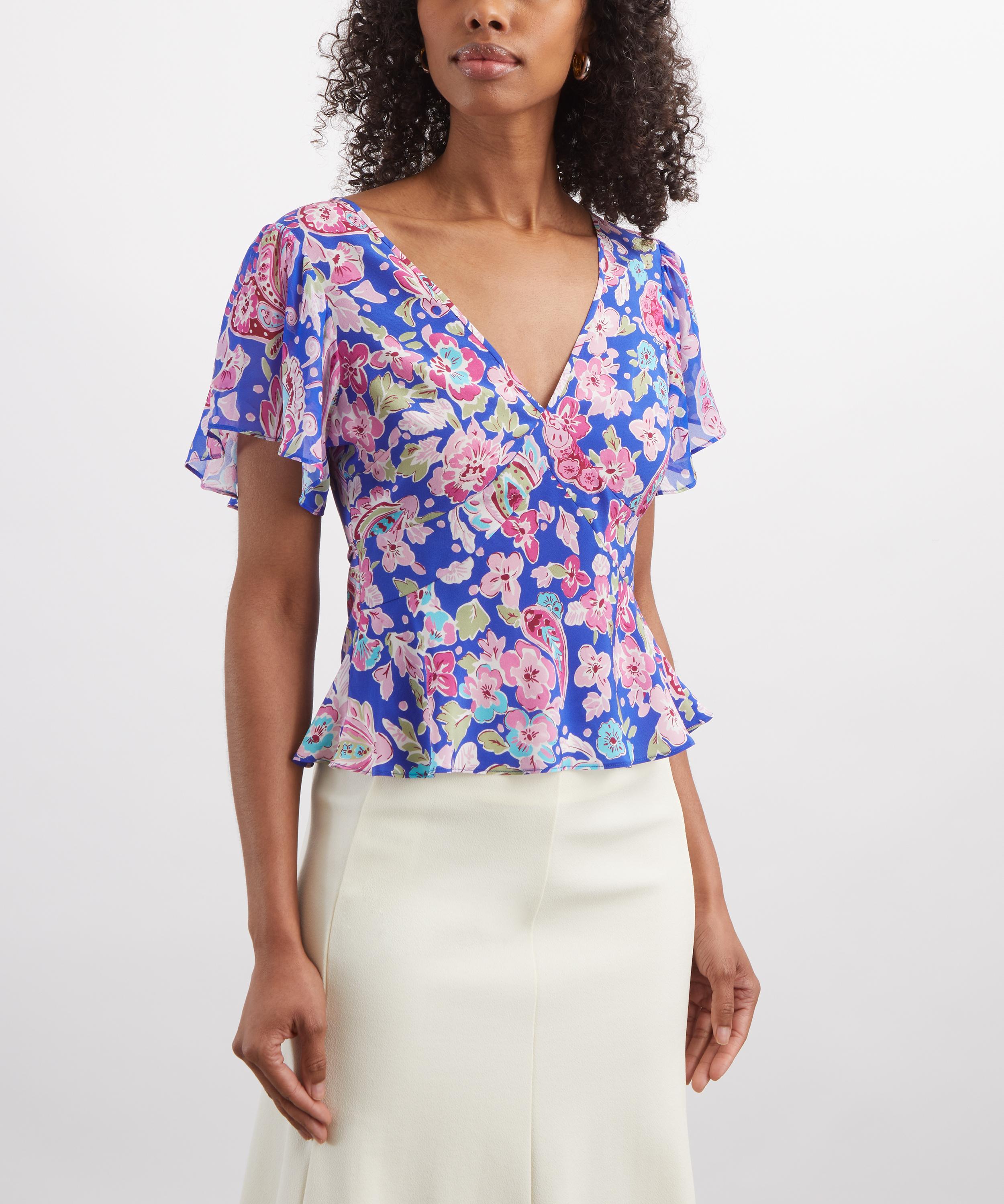 RIXO - Lania Silk Blouse image number 2